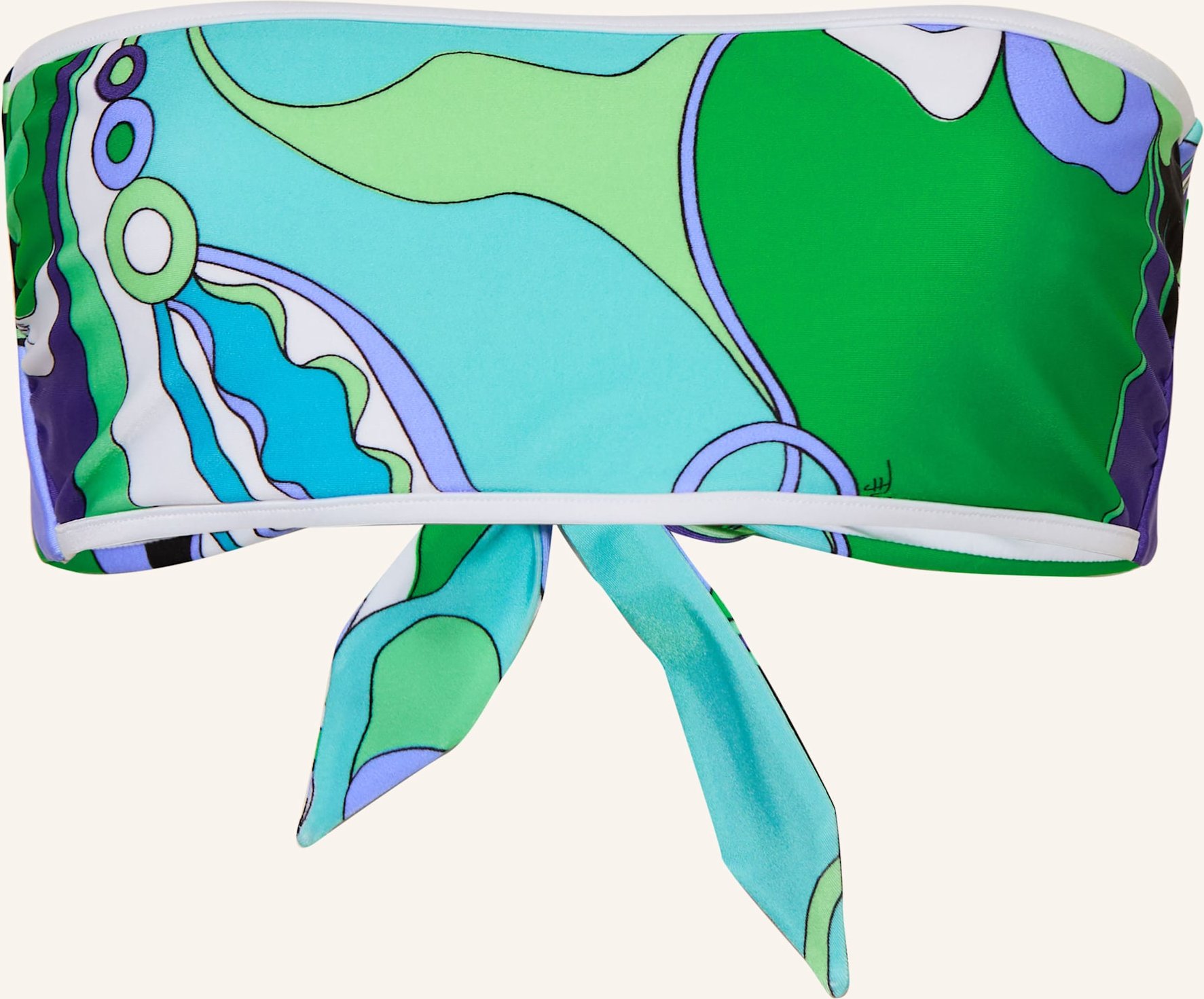 Pucci Bandeau-Bikini-Top blau