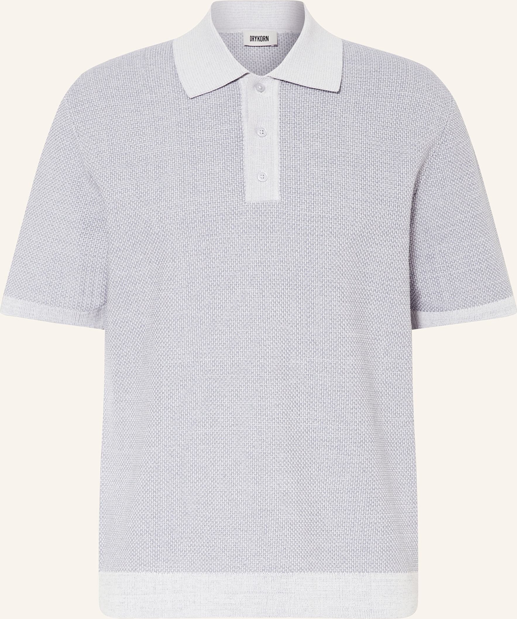 Drykorn Strick-Poloshirt Tamian Relaxed Fit blau