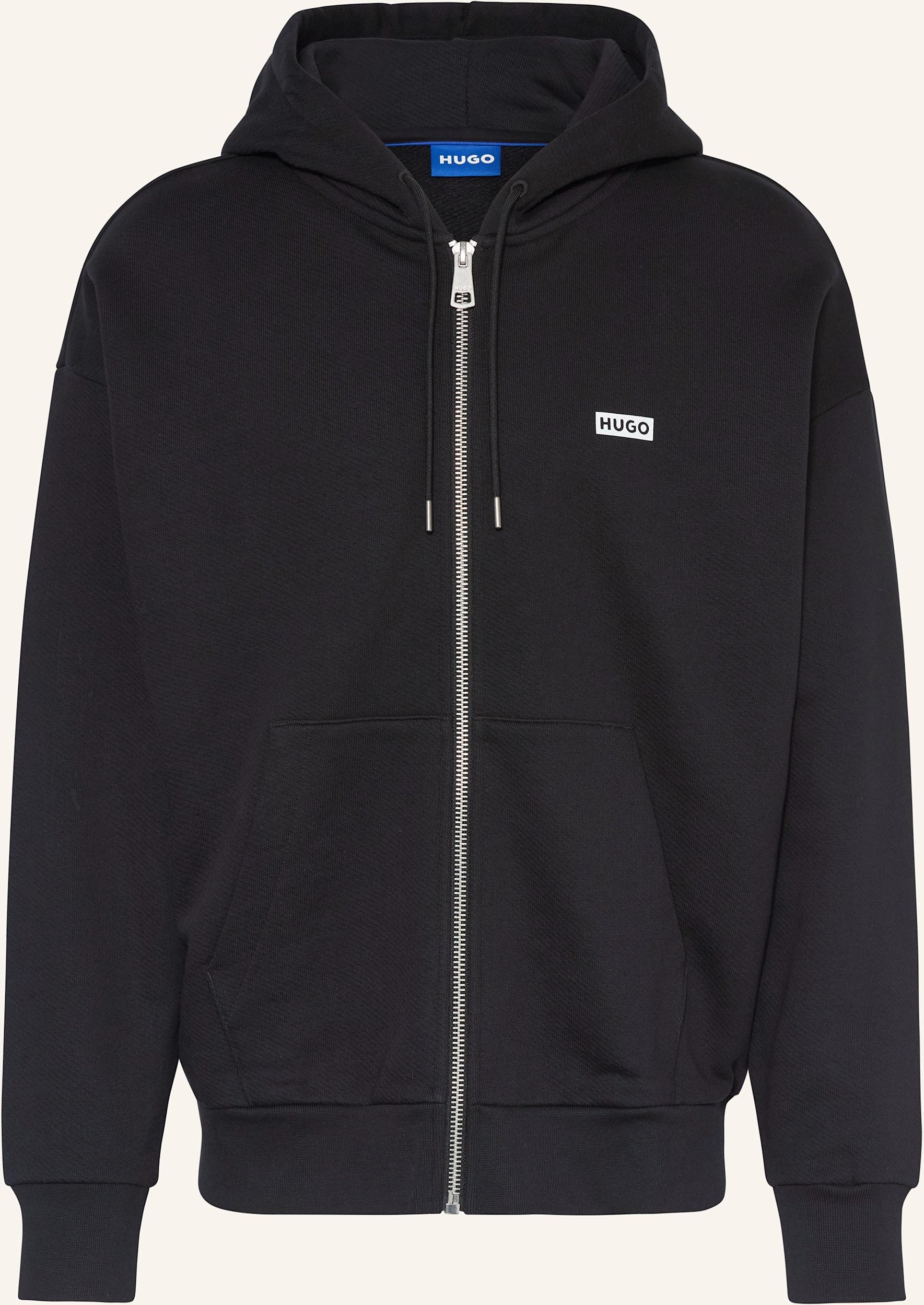Hugo Oversized-Sweatjacke Nardimez schwarz