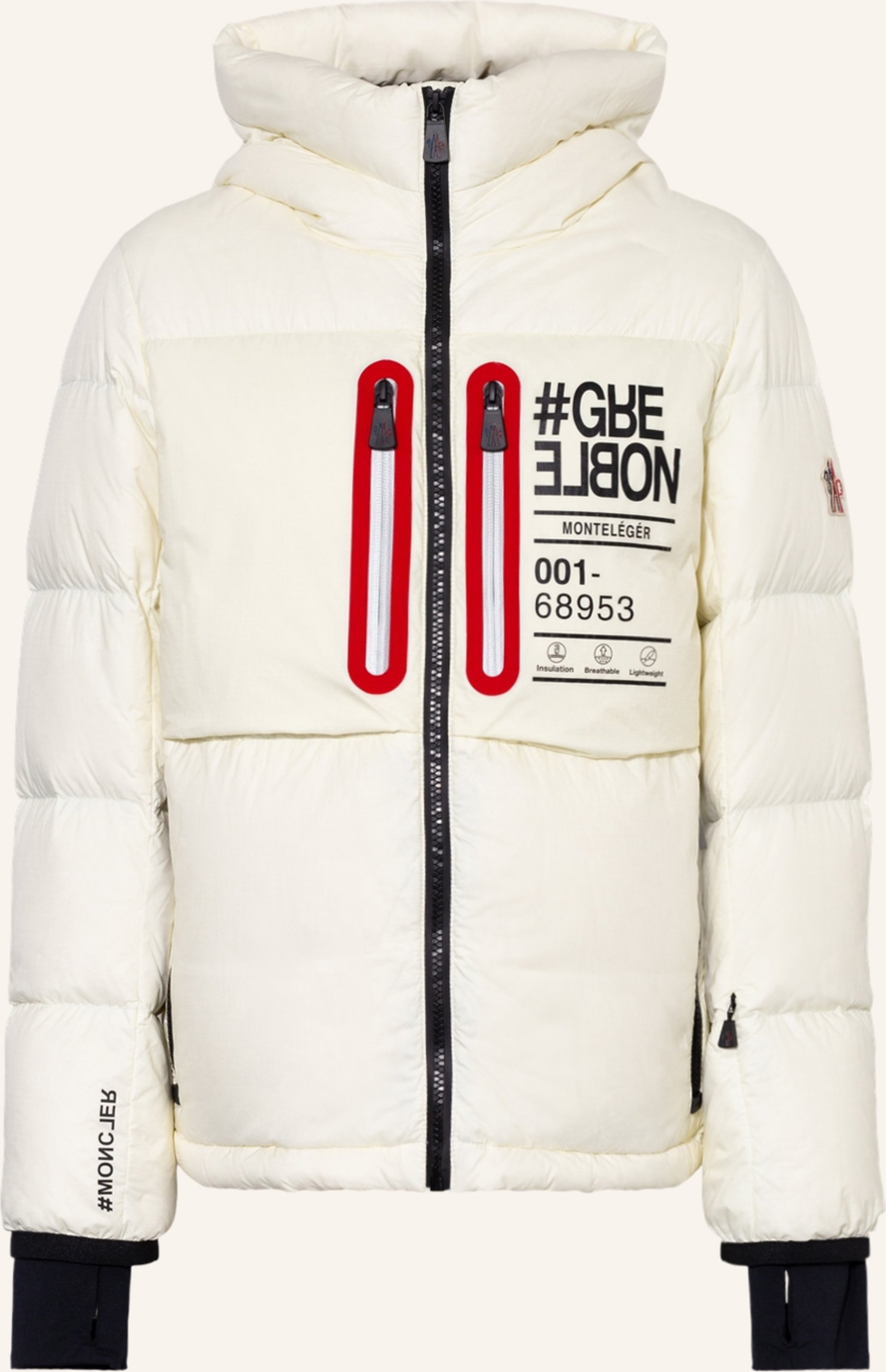 Thumbnail - Moncler Enfant Daunen-Skijacke Monteleger weiss