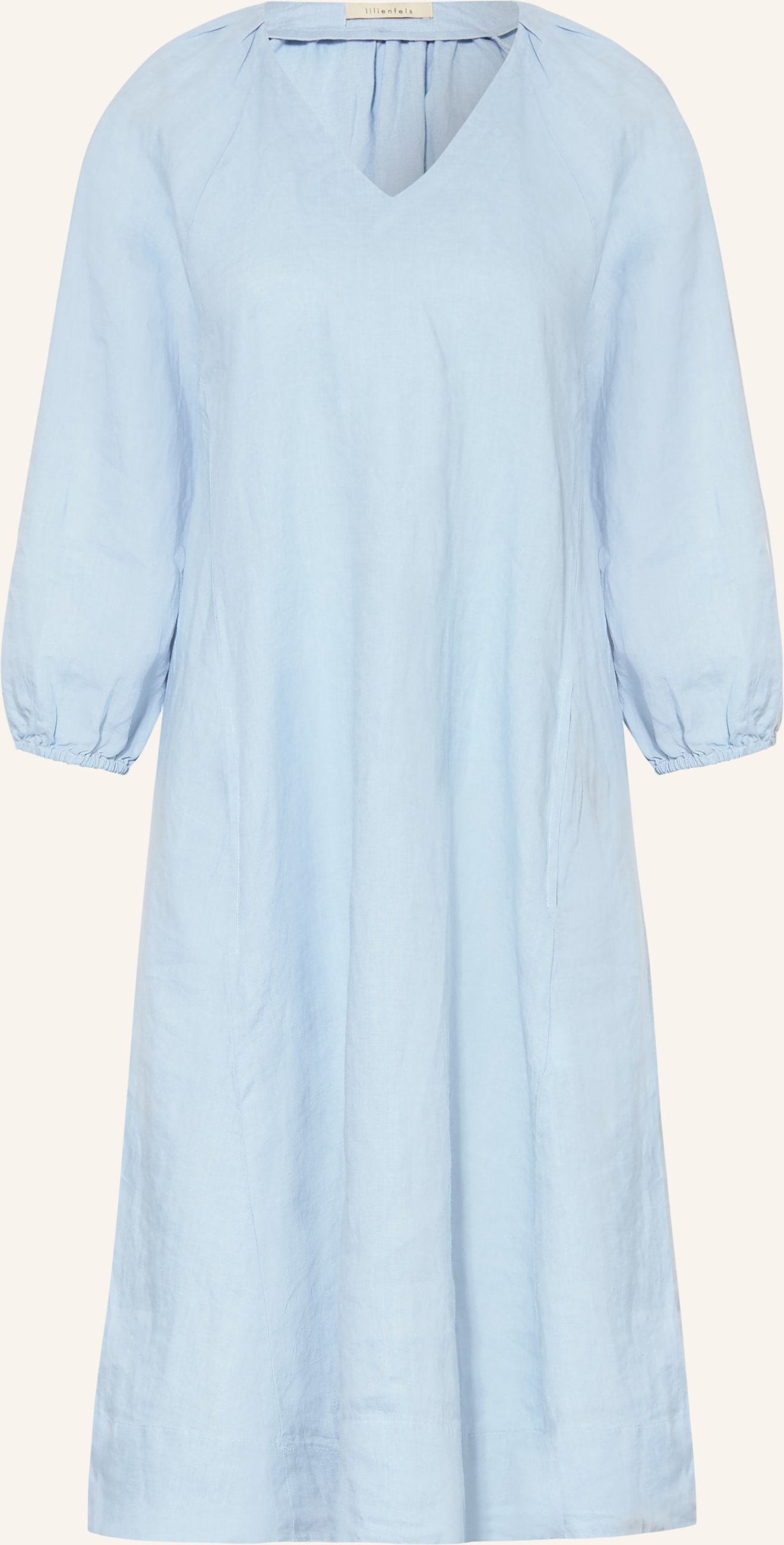 Lilienfels Leinenkleid Mit 3/4-Arm blau