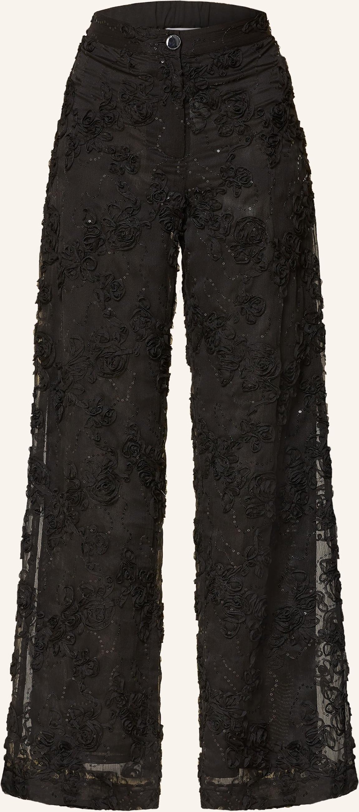 Rich & Royal Hose Mit Pailletten schwarz