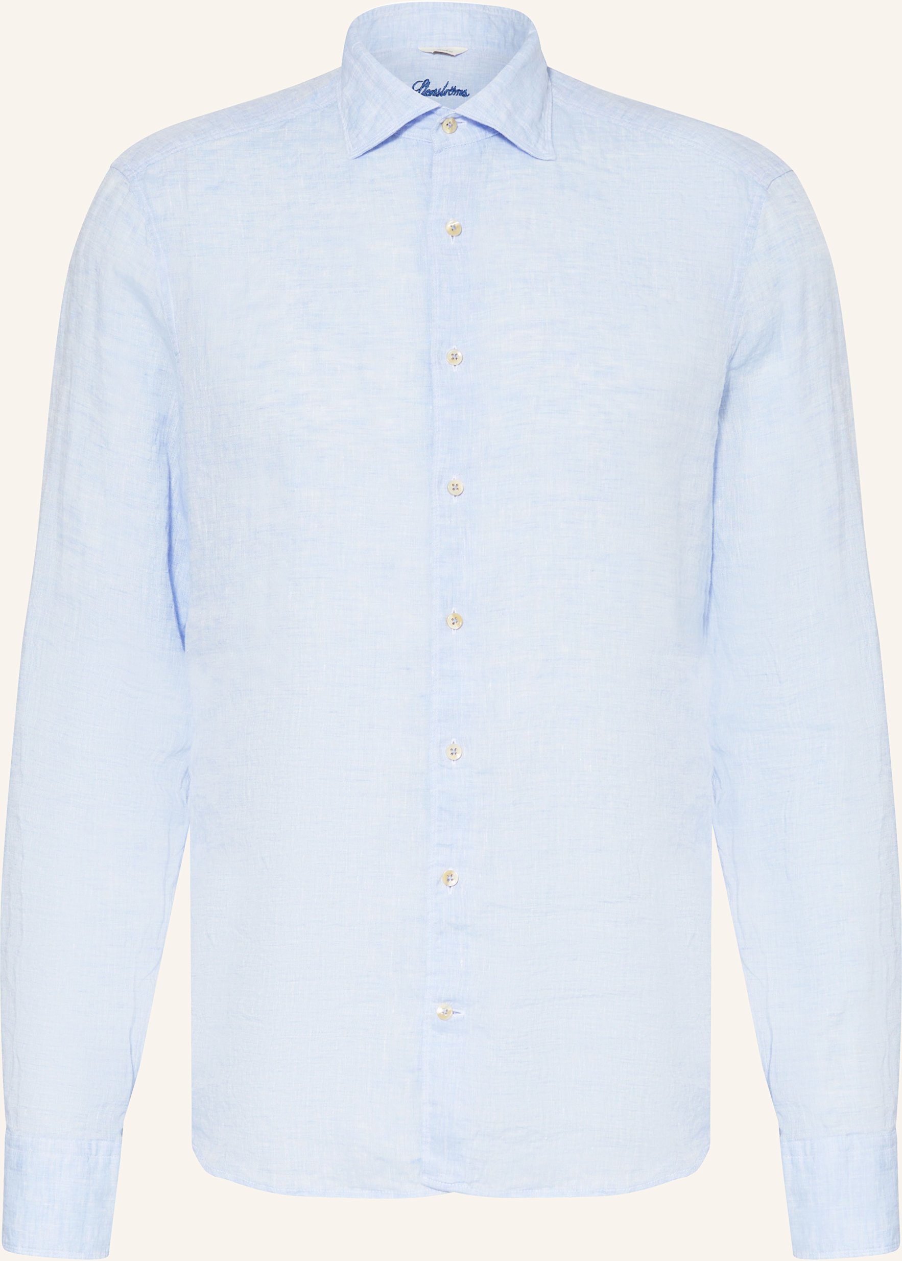 Stenströms Leinenhemd Slim Fit blau