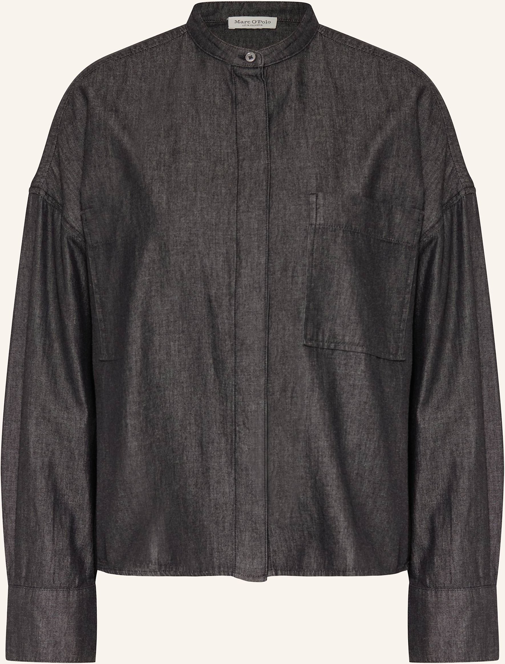 Marc O'polo Bluse In Jeansoptik blau