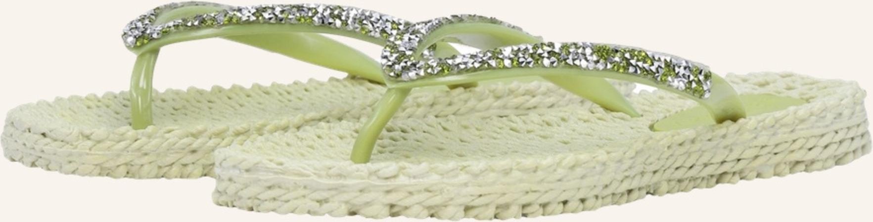 Ilse Jacobsen Zehentrenner cheerful03g Mit Schmucksteinen gruen