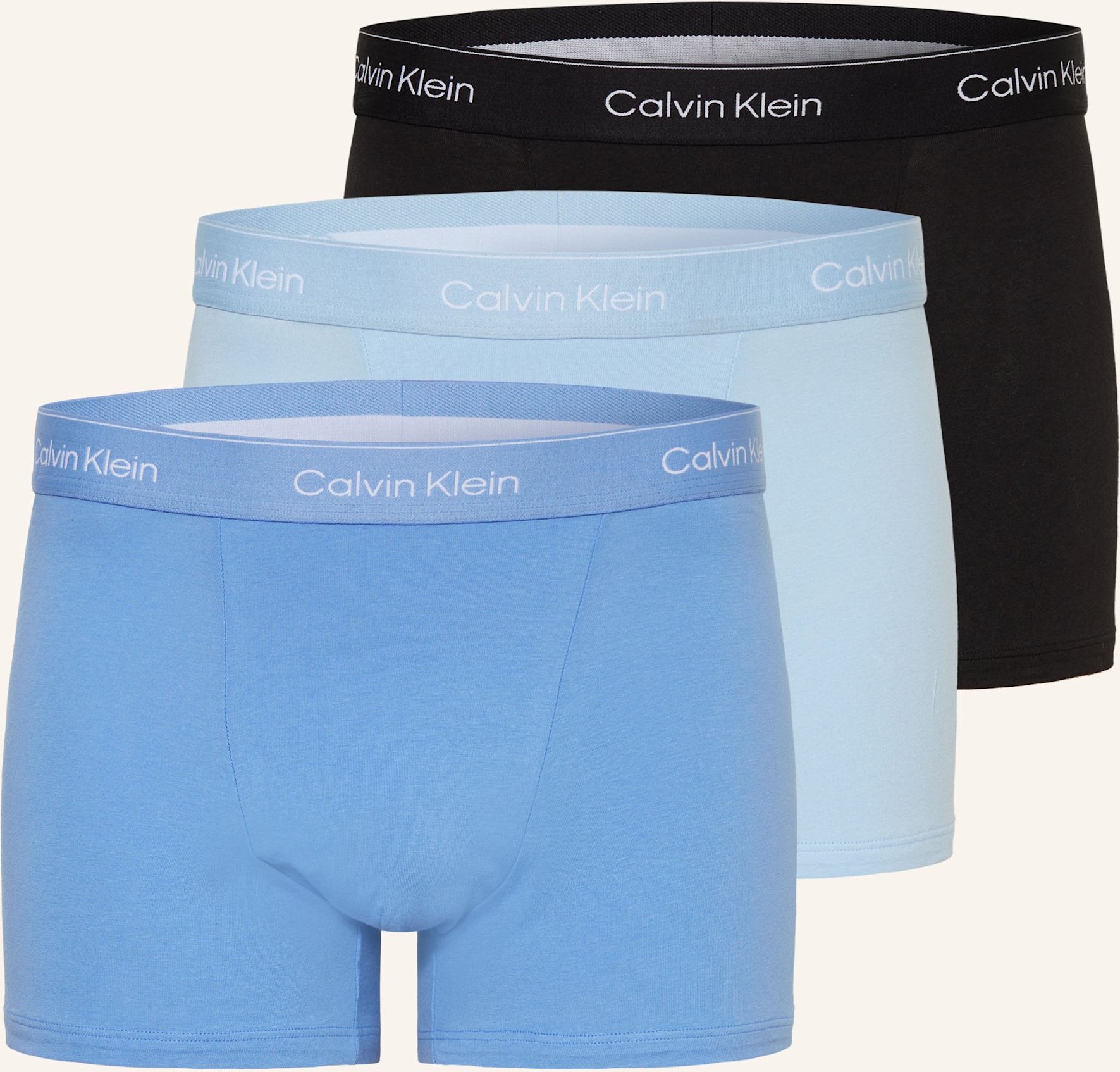 Thumbnail - Calvin Klein 3er-Pack Boxershorts Icon Cotton Relaxed Fit blau