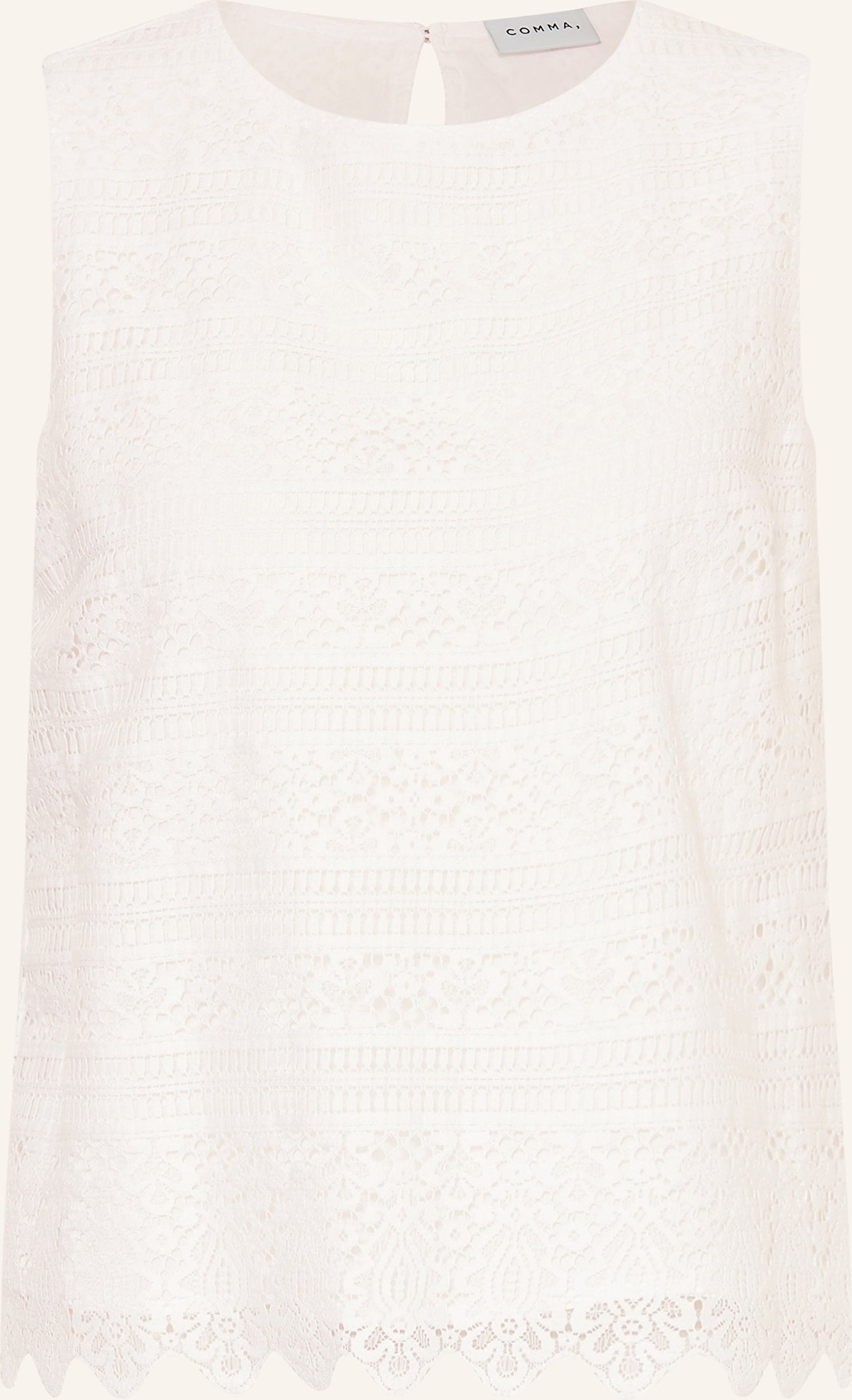 Comma Spitzentop weiss