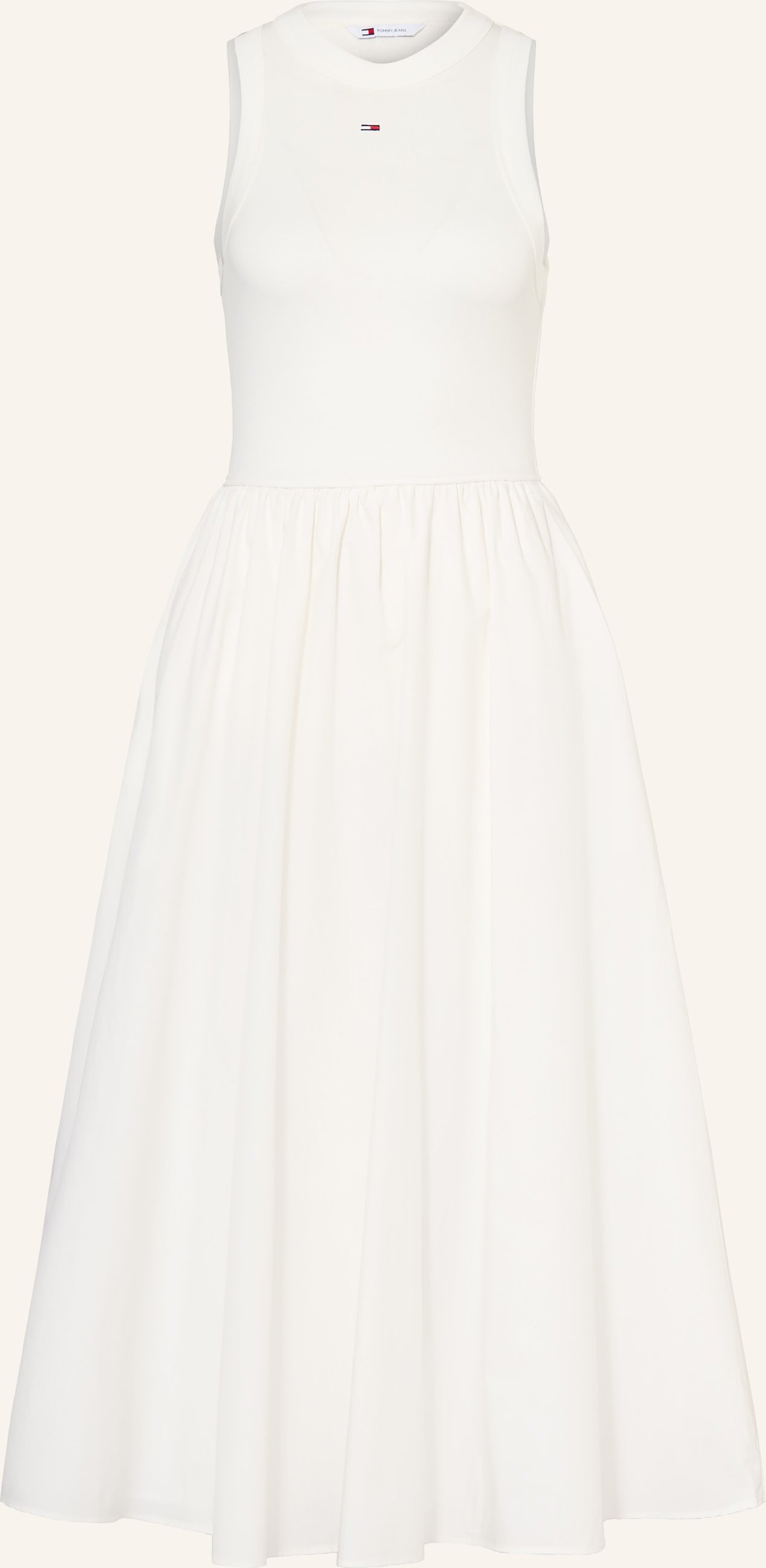 Tommy Jeans Kleid Im Materialmix weiss
