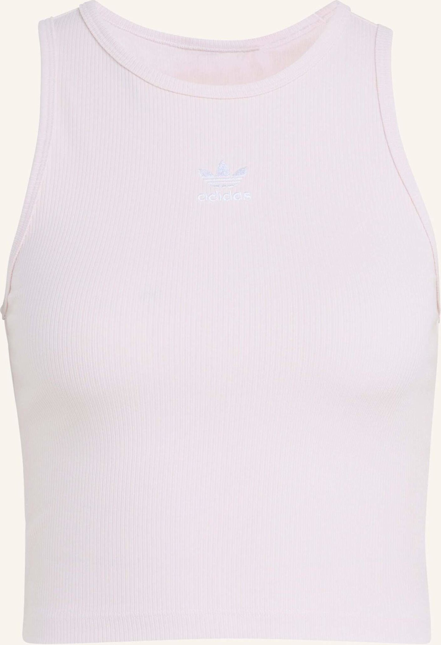 Adidas Originals Cropped-Top Essentials Rib pink