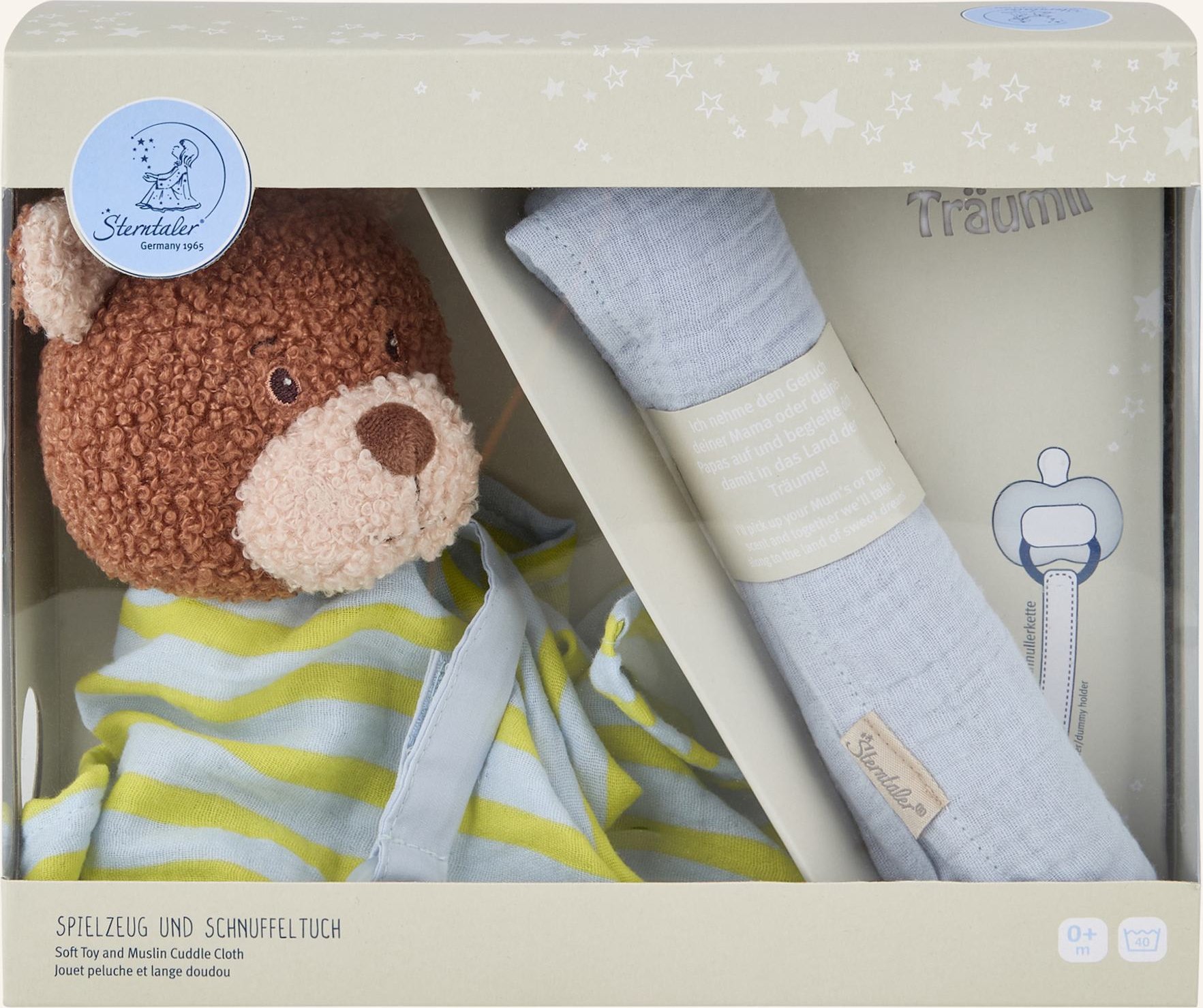Sterntaler Träumli-Set Bär Bob blau