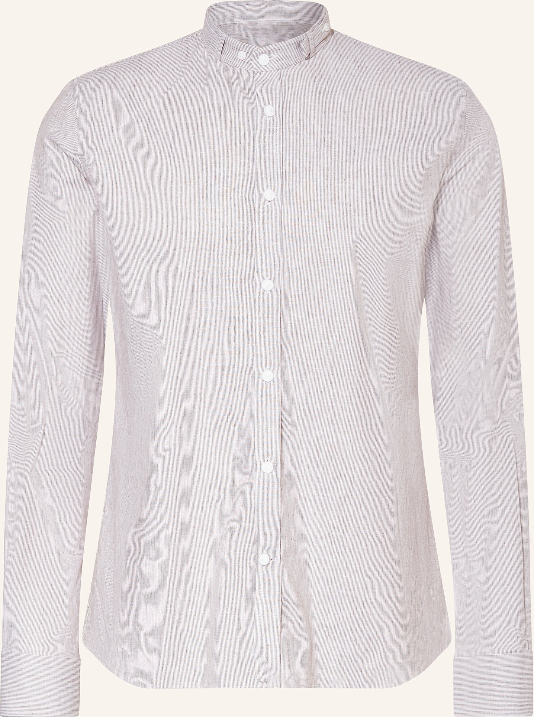 Gottseidank Trachtenhemd Lenz Slim Fit Mit Stehkragen beige