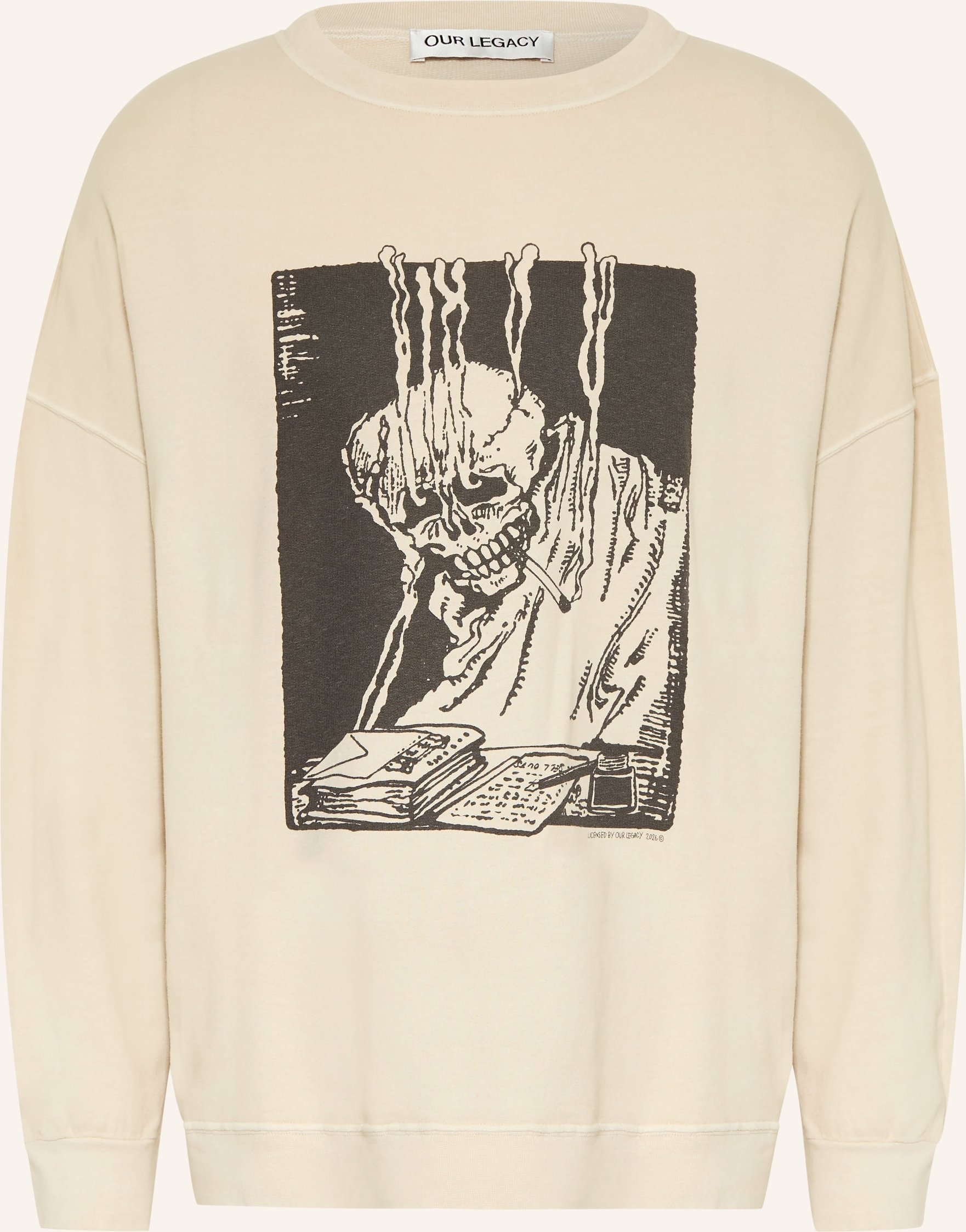 Our Legacy Oversized-Sweatshirt Slack beige