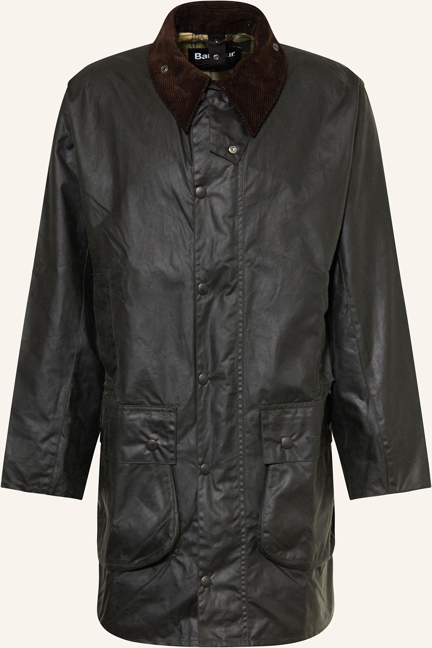 Barbour Fieldjacket Border Wax gruen