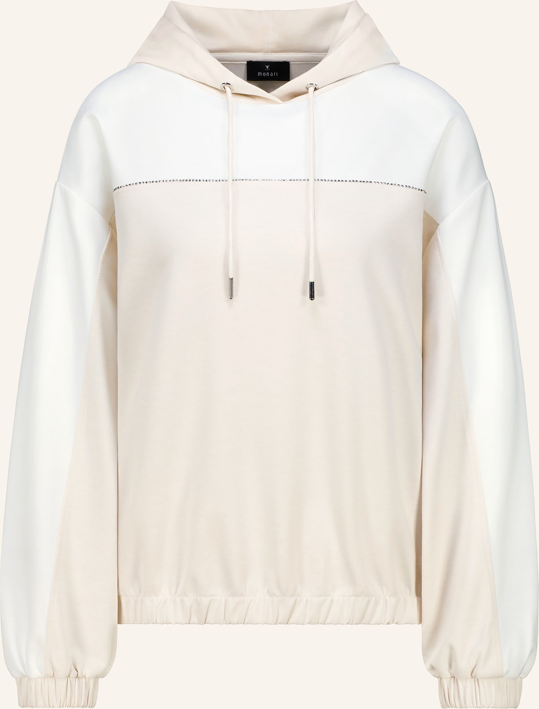 Monari Hoodie Mit Schmucksteinen beige