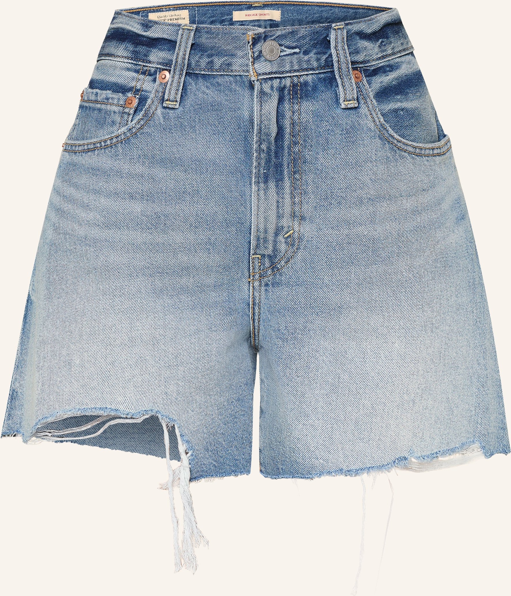 Levi's® Jeansshorts Ribcage blau