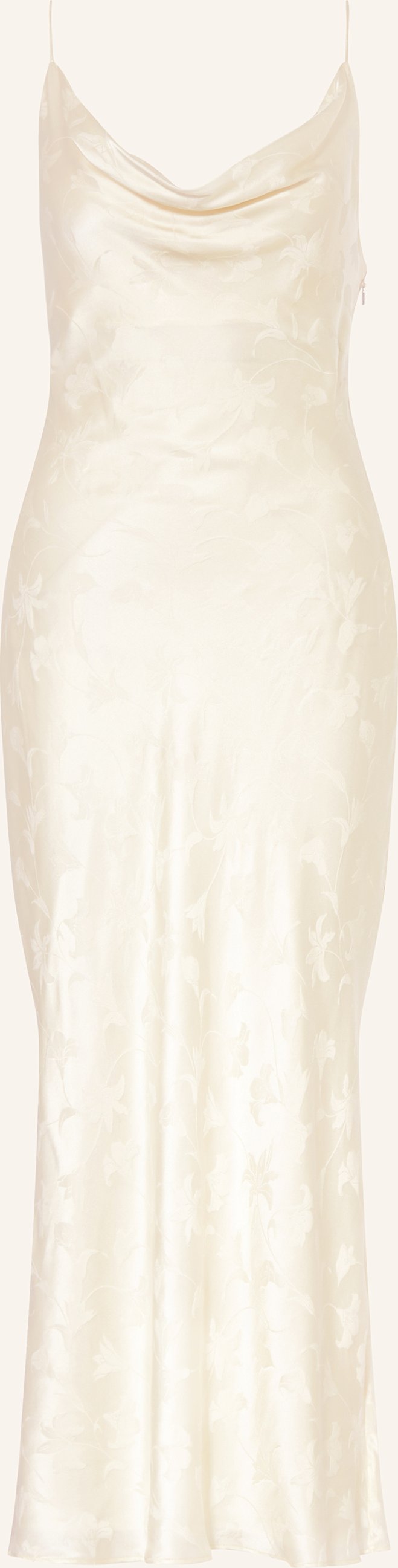 Rotate Satinkleid Mit Jacquard weiss