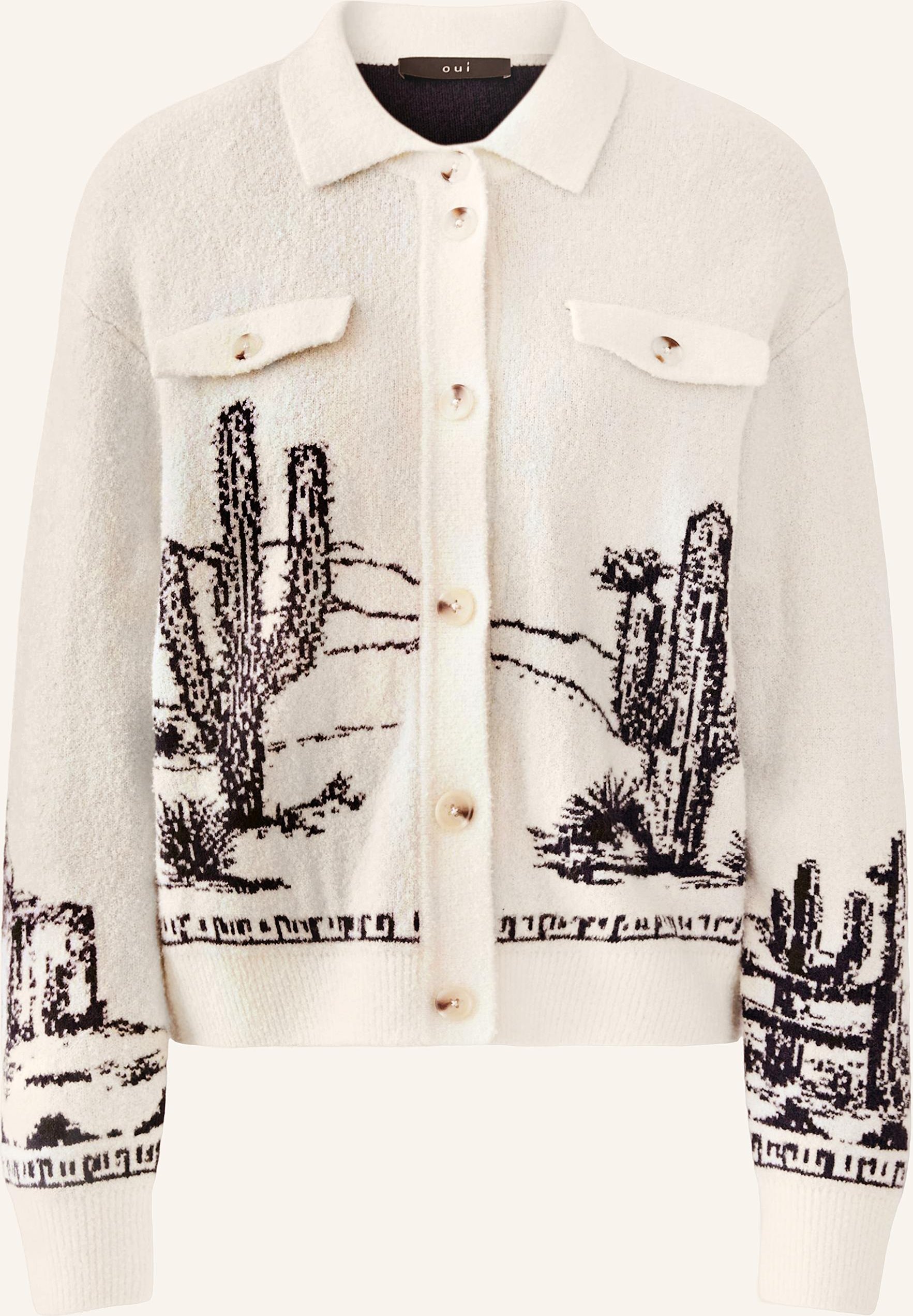 Oui Strickjacke weiss