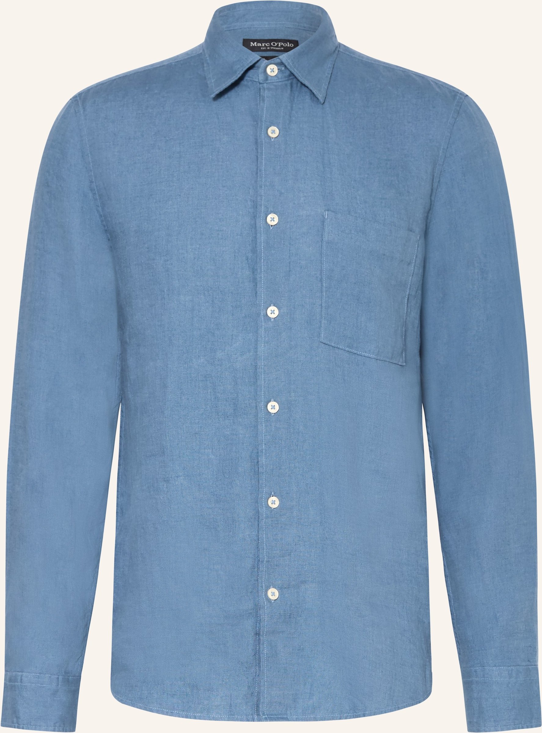 Marc O'polo Leinenhemd Regular Fit blau