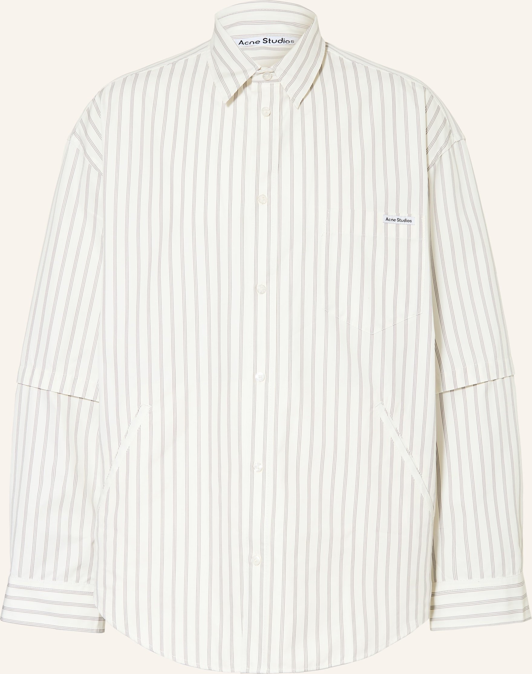 Acne Studios Hemd Loose Fit grau