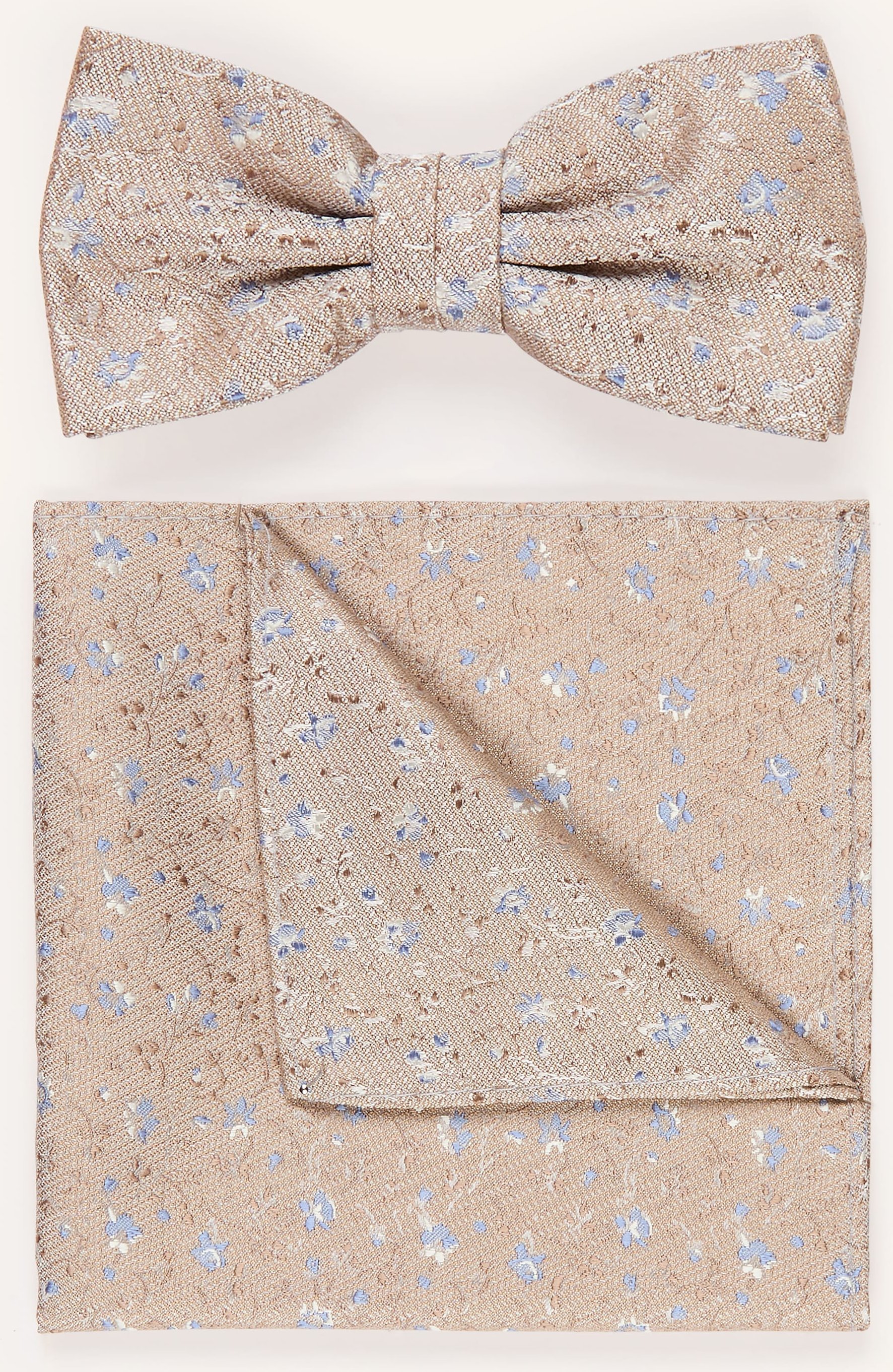 Roy Robson Set: Fliege Und Einstecktuch beige