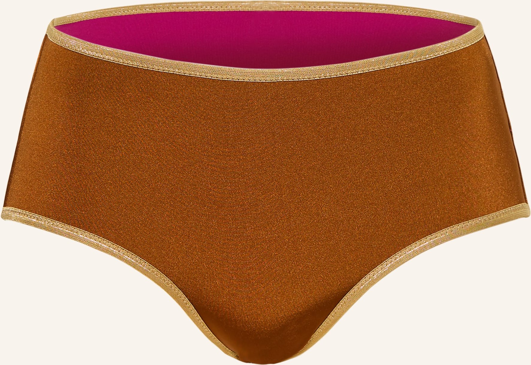 Mymarini Panty-Bikini-Hose Shine Zum Wenden Mit Uv-Schutz 50+ pink