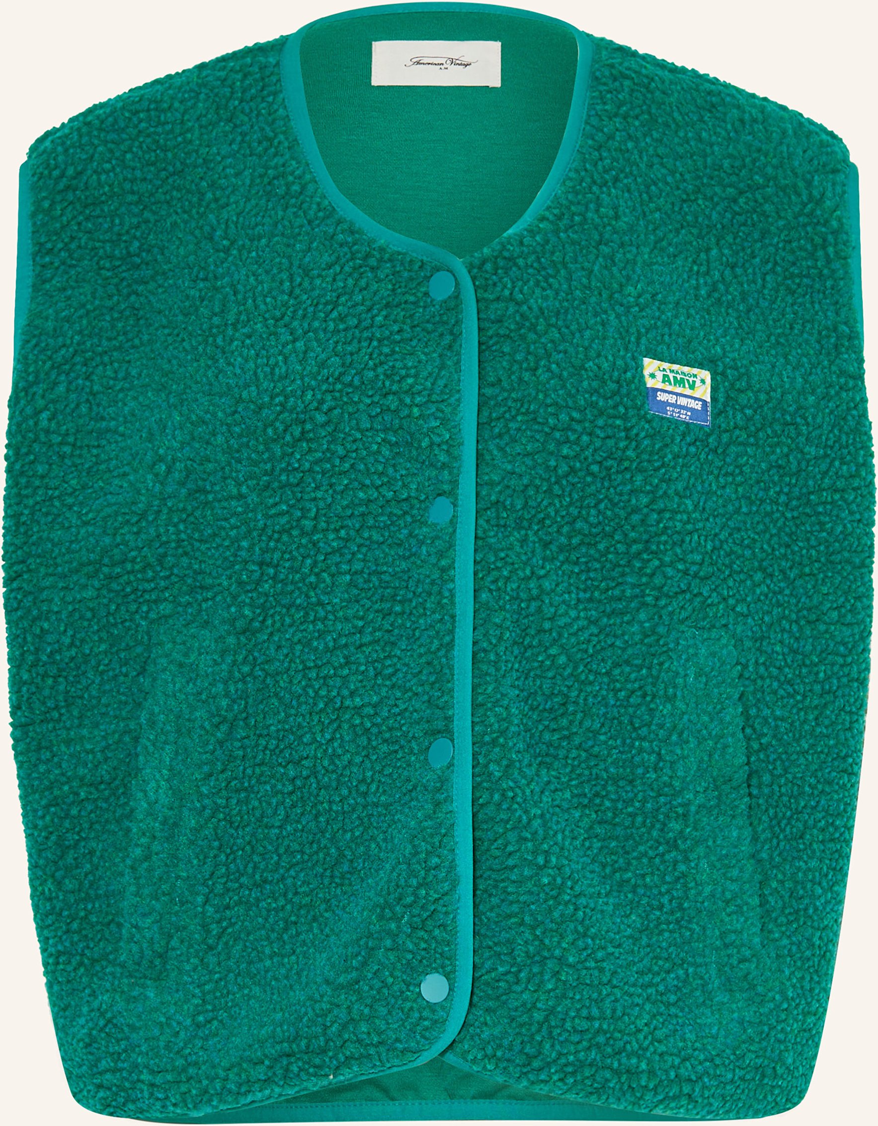 American Vintage Teddyfell-Weste gruen