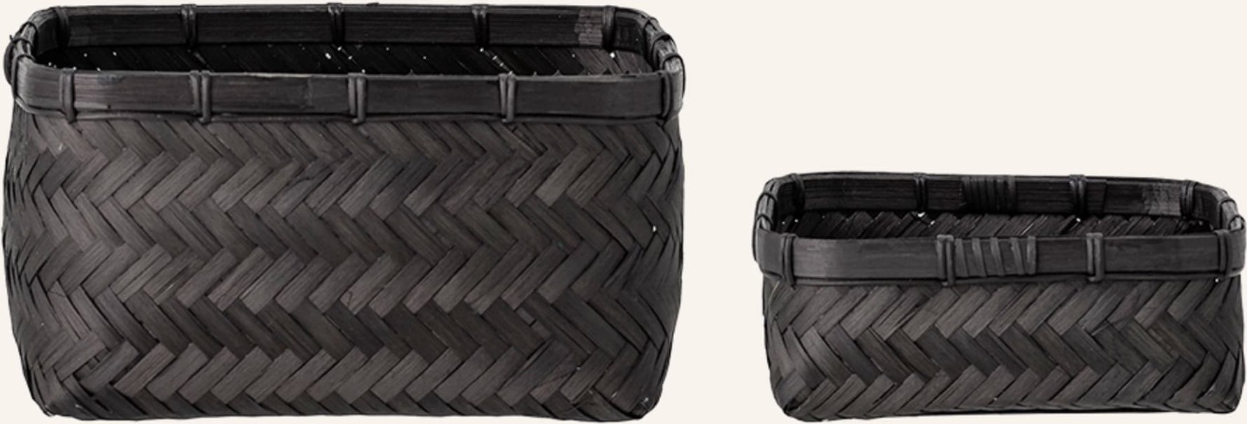 Bloomingville 2er-Set Körbe Donia schwarz