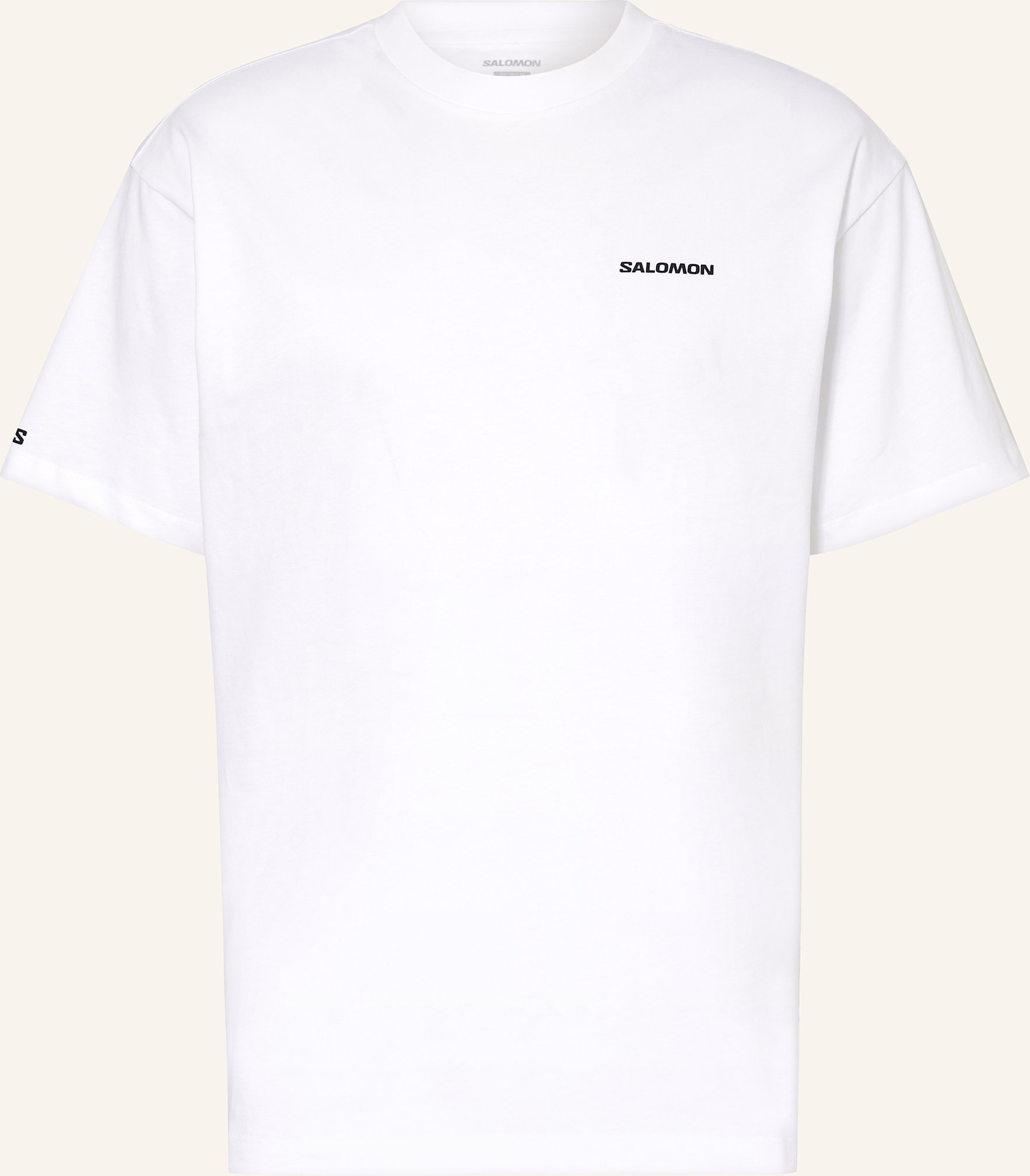 Salomon Laufshirt Chest Logo Rx weiss