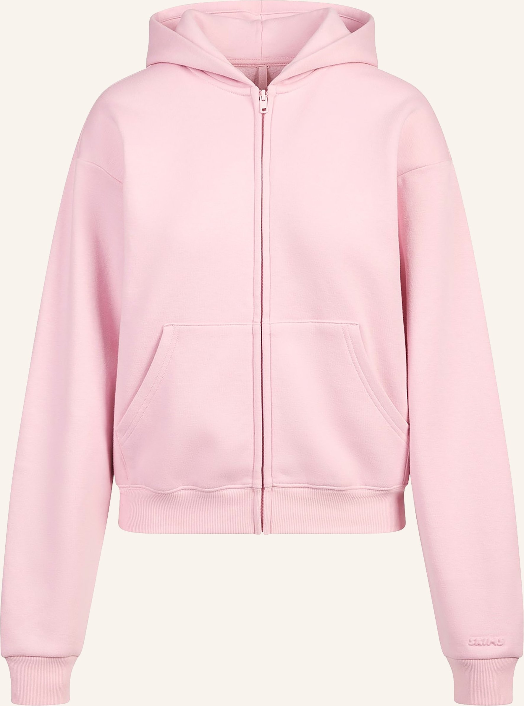 Skims Lounge-Sweatjacke Cotton-Fleece rosa