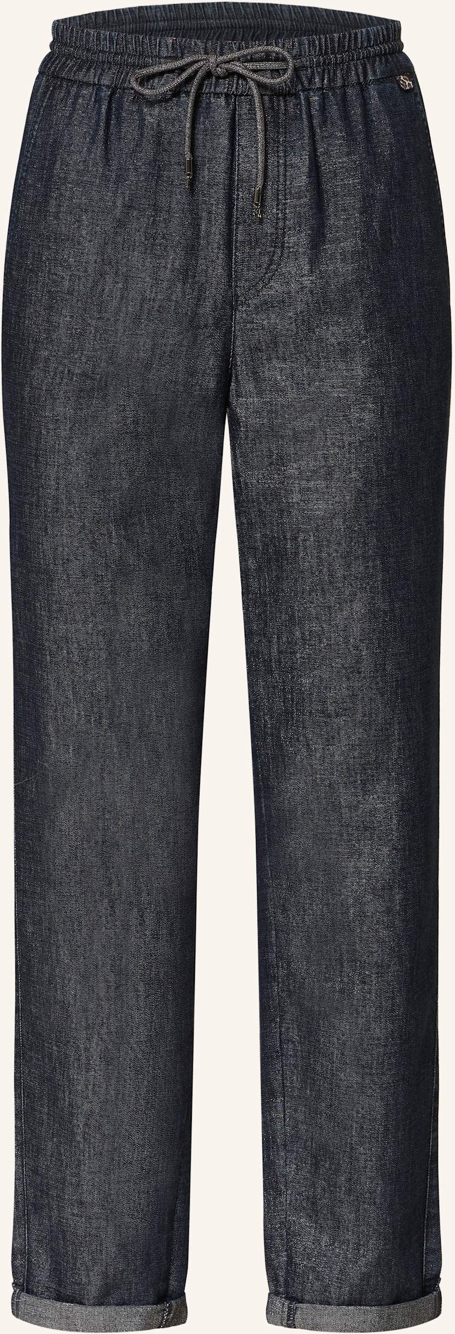 Thumbnail - Marc Cain Boyfriend Jeans Rhodos Mit Glitzergarn blau