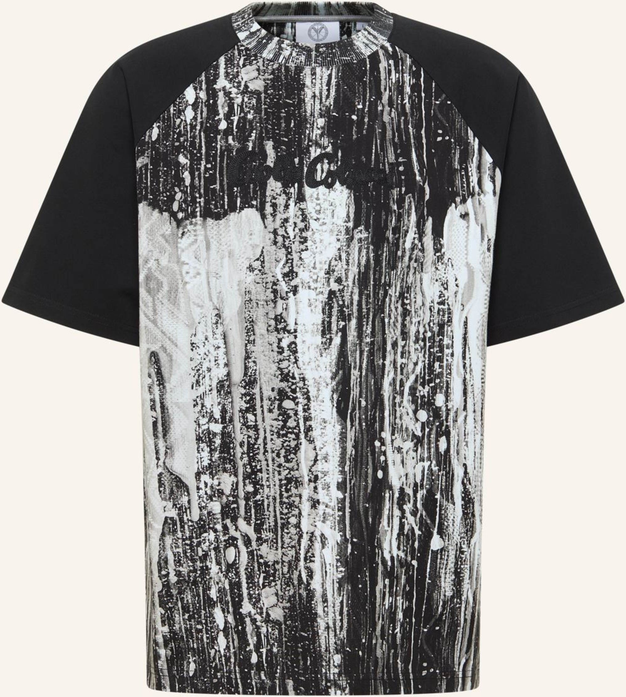 Carlo Colucci T-Shirt - Ai Drip Knit Fantini schwarz