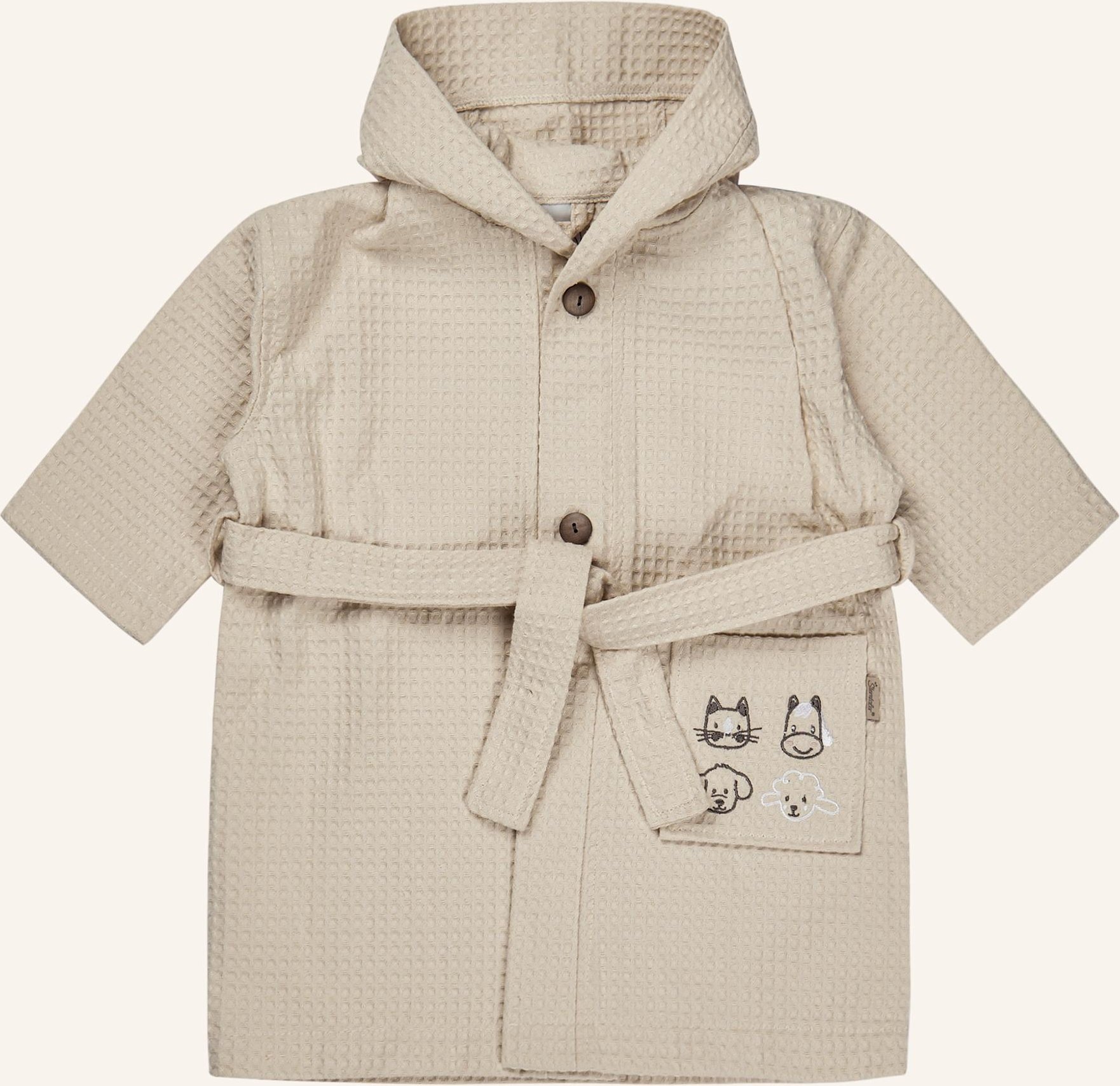 Sterntaler Bademantel Bauernhof weiss