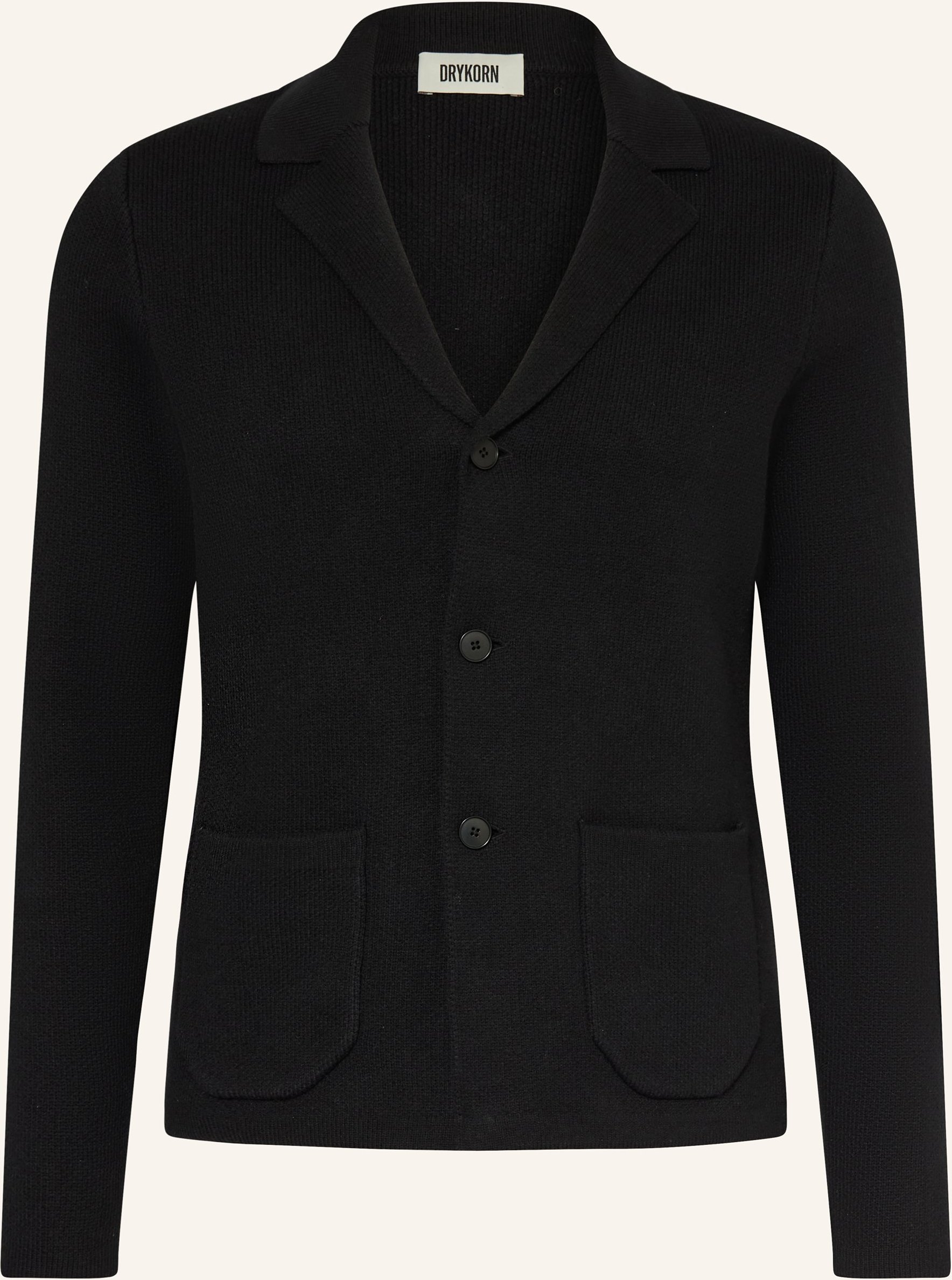 Drykorn Stricksakko Timmino Regular Fit schwarz