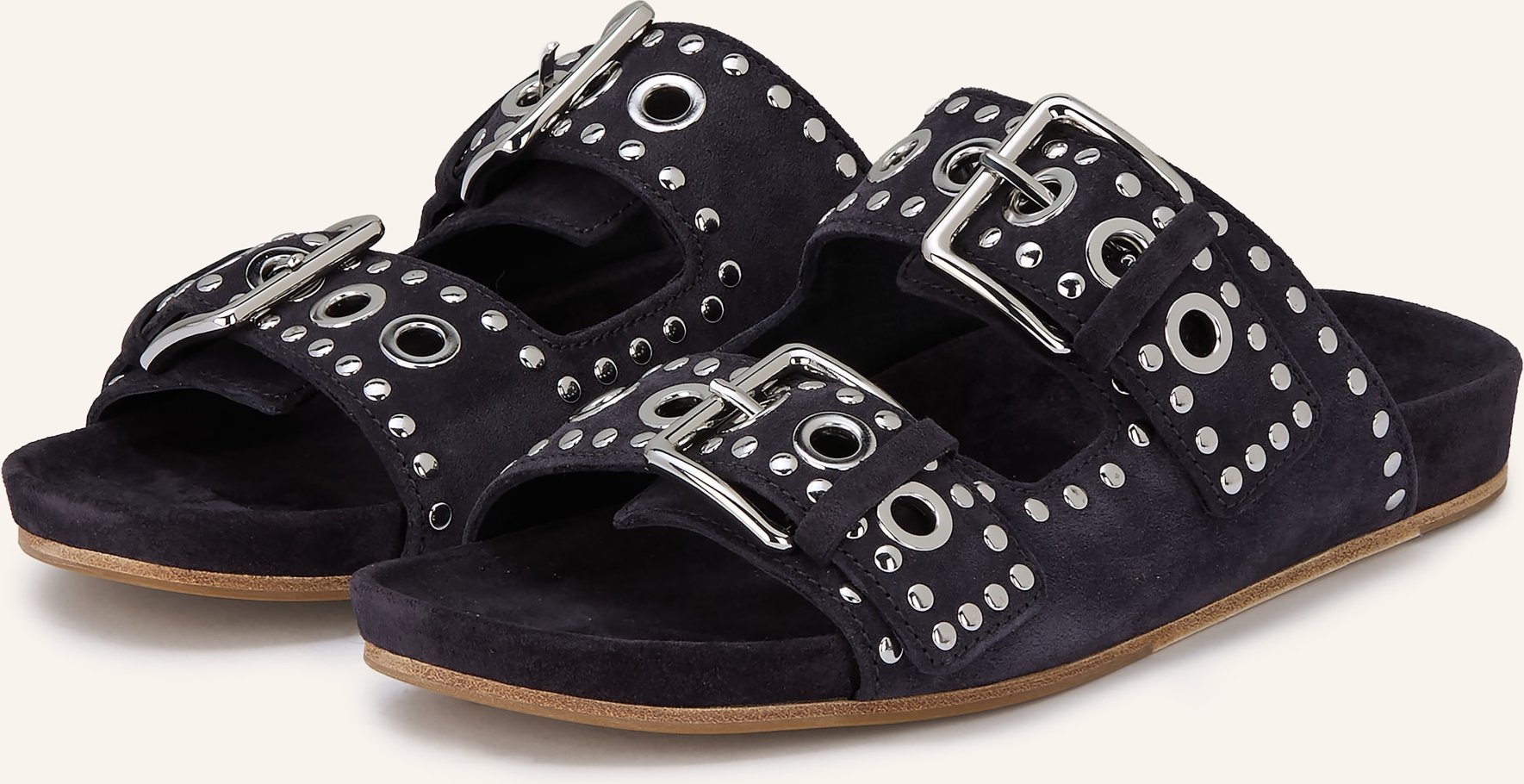 Kennel & Schmenger Pantoletten Love Mit Nieten blau