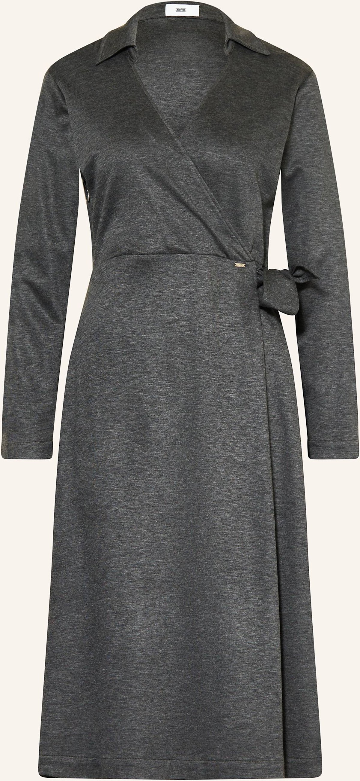 Thumbnail - Cinque Jerseykleid Cievion In Wickeloptik grau