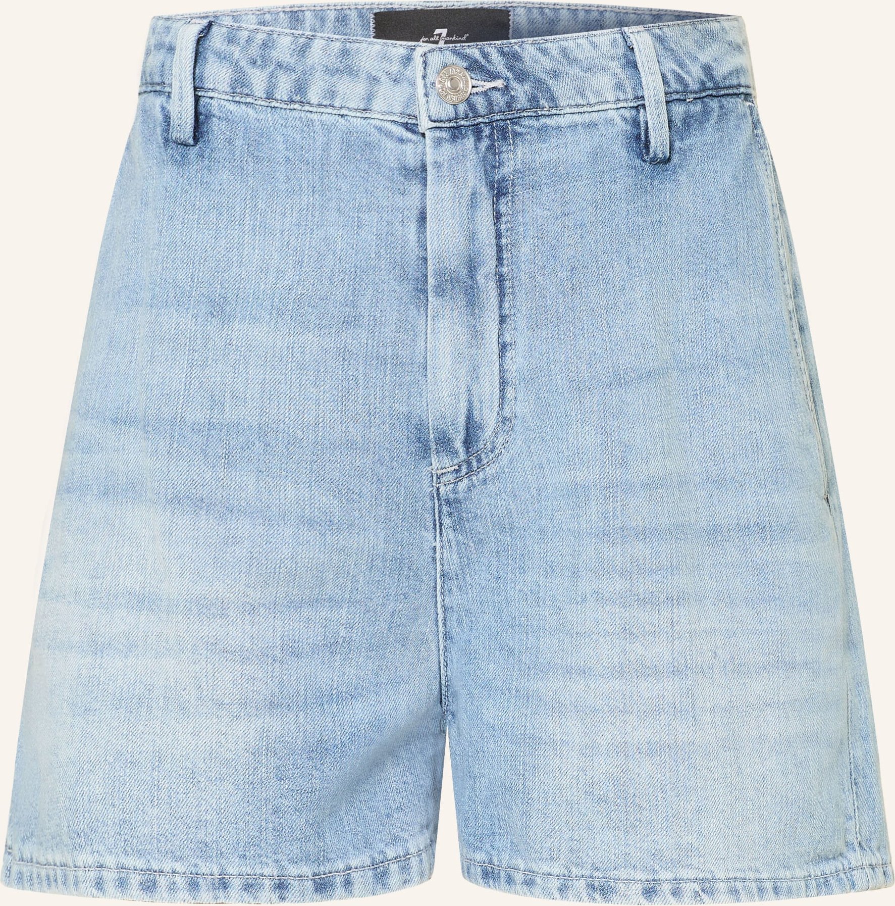 7 For All Mankind Jeansshorts Mit Leinen blau