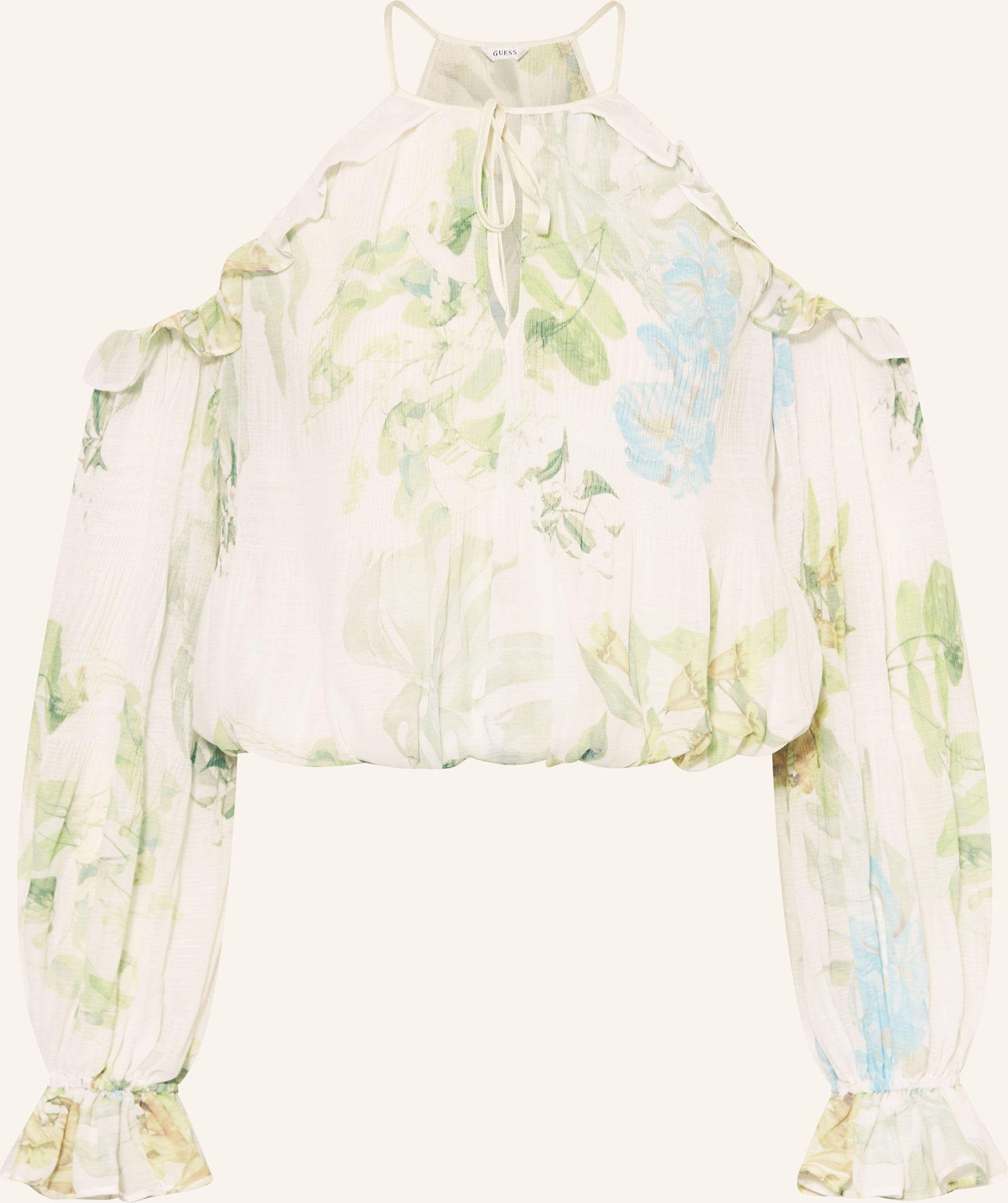 Guess Cold-Shoulder-Shirt Emily Mit Cut-Outs gruen