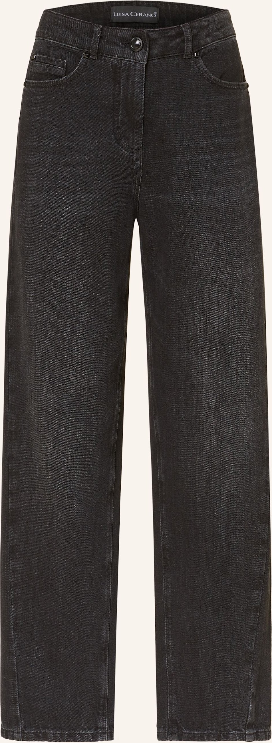 Luisa Cerano Barrel Jeans schwarz