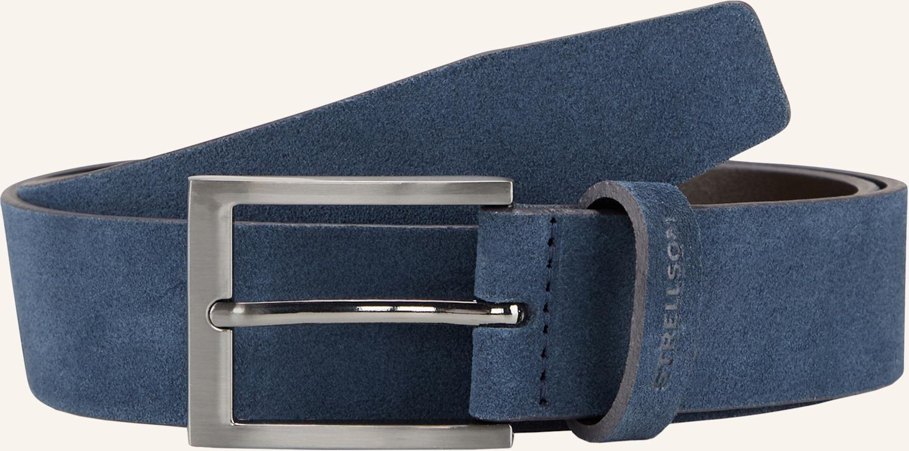 Strellson Gürtel Veloursledergürtel blau