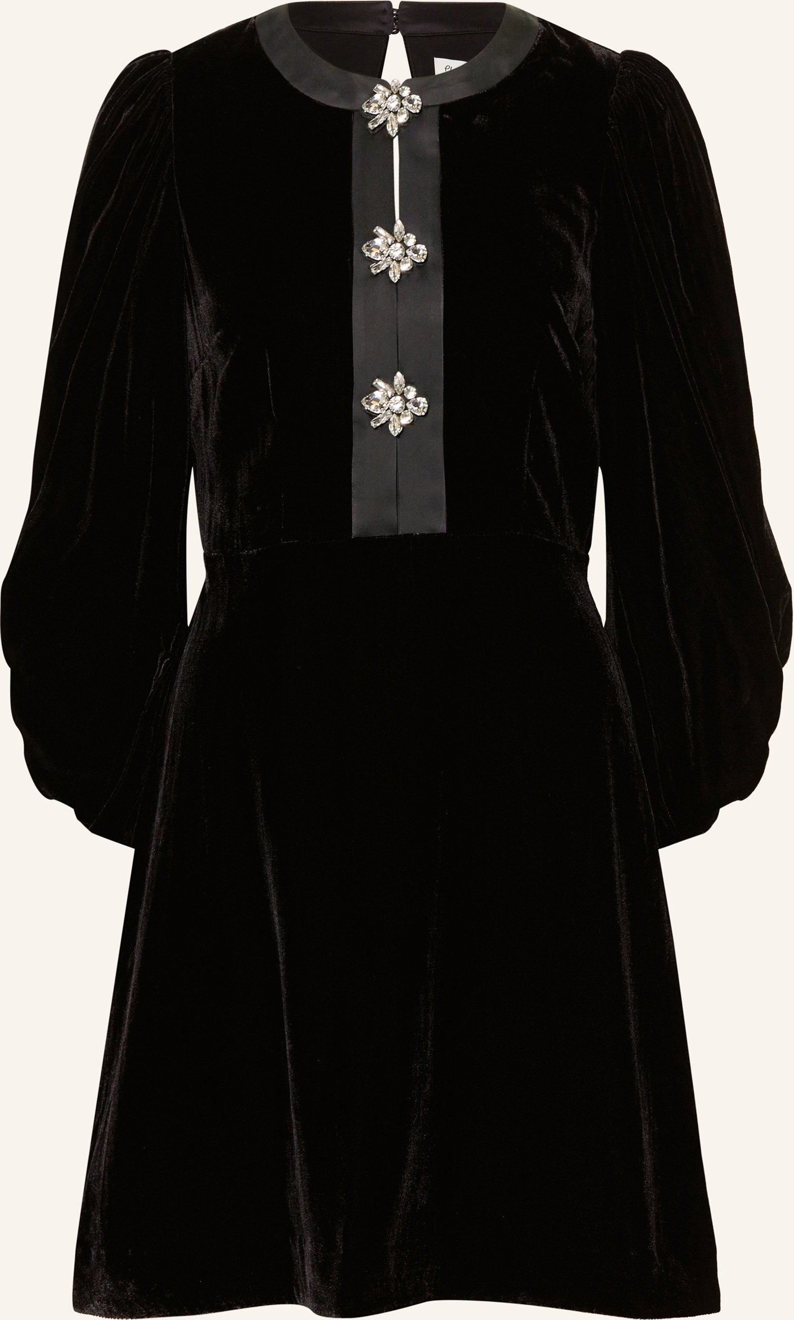 Phase Eight Samtkleid Heidi Mit Schmucksteinen schwarz