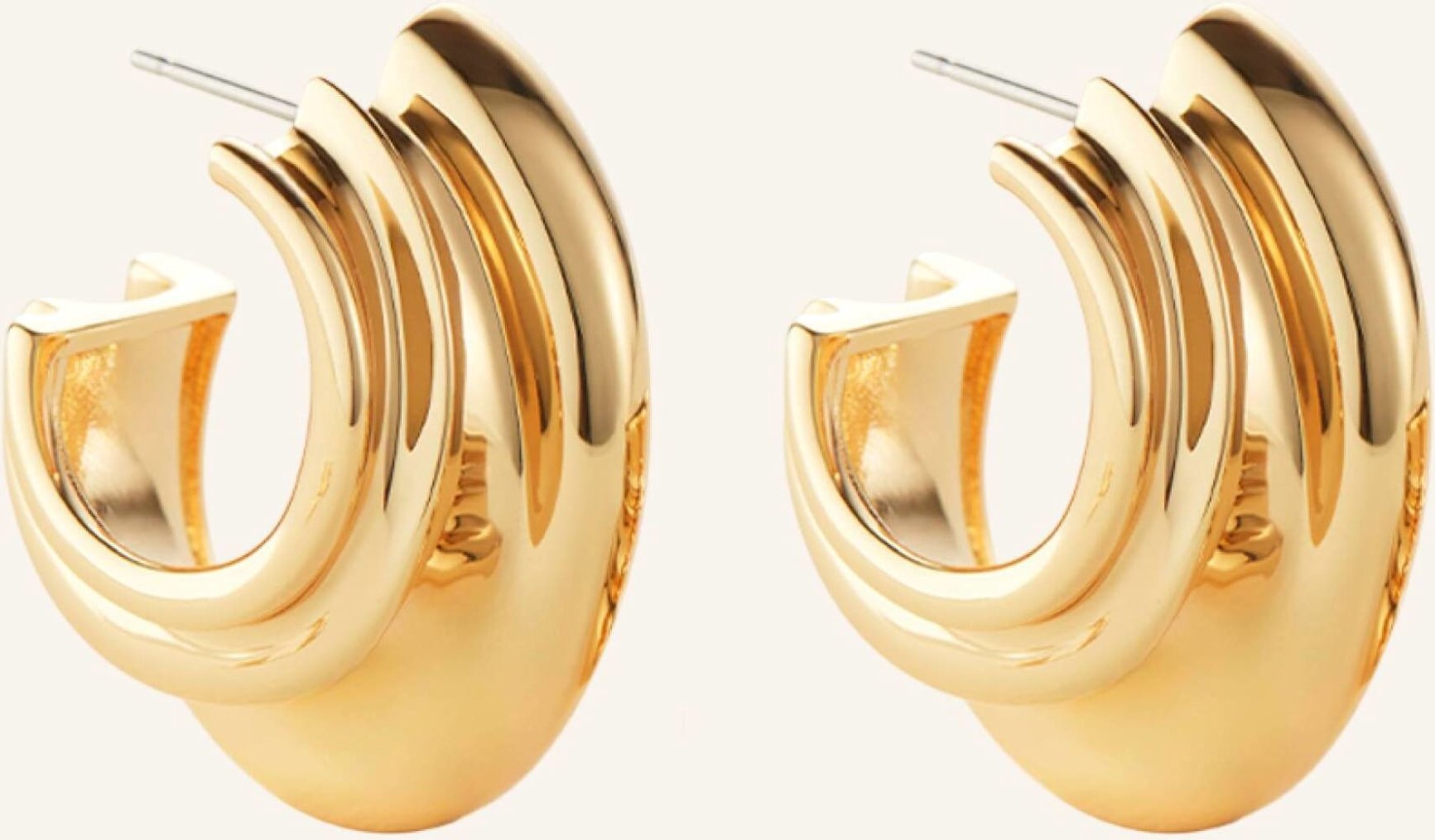 Jenny Bird Ohrringe Leona Hoops By Glambou gold