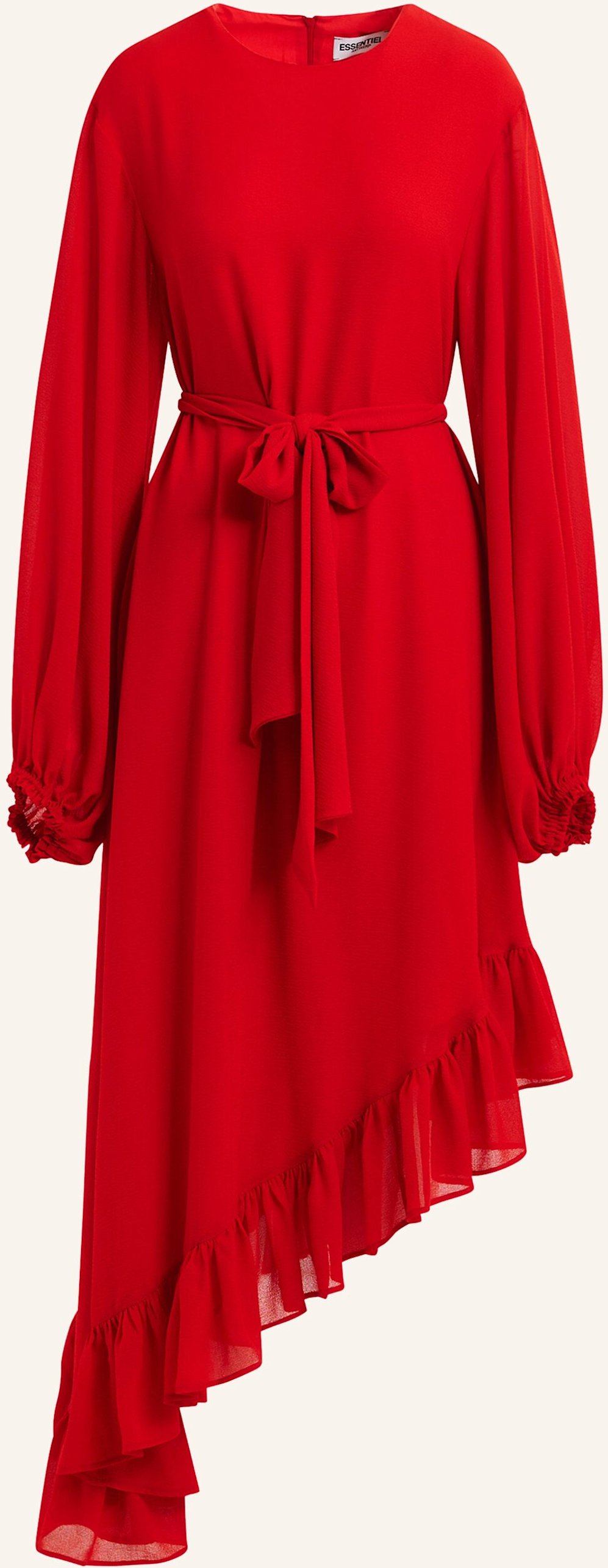 Essentiel Antwerp Kleid Iflower Mit Rüschen rot