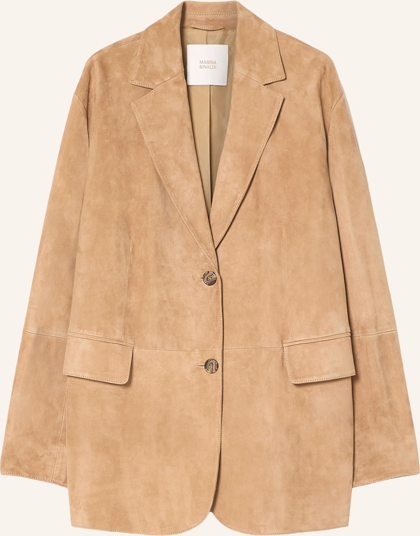 Marina Rinaldi Lederblazer Solivi beige