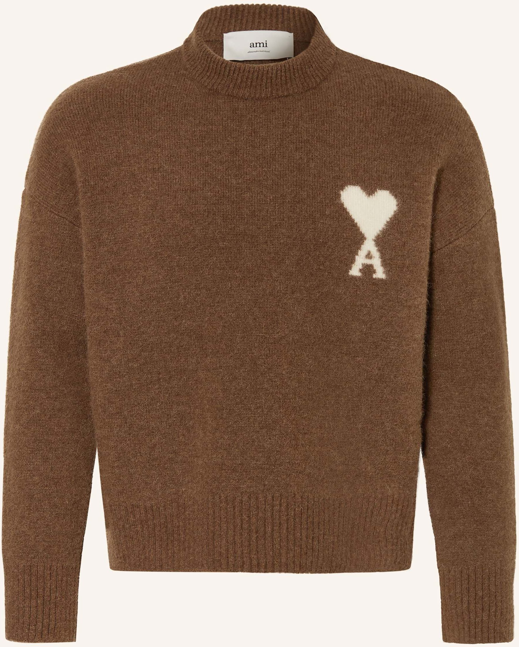 Ami Paris Pullover Mit Alpaka braun
