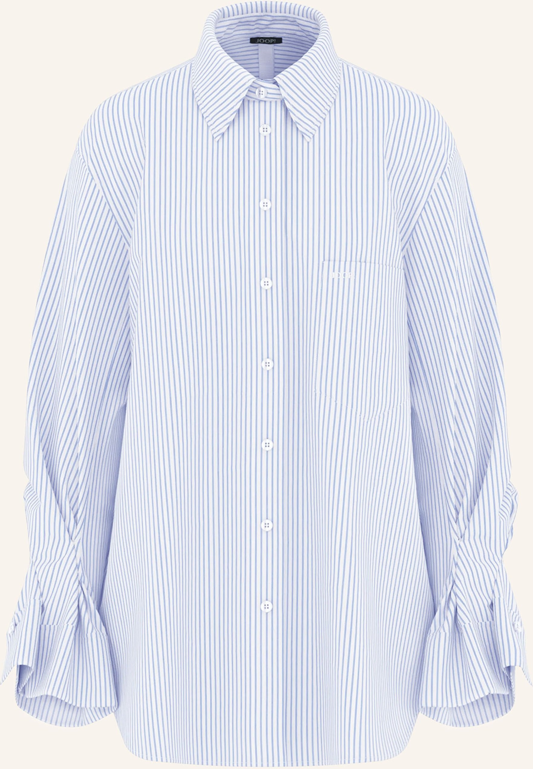 Joop! Hemdbluse Benice Mit Glitzergarn blau