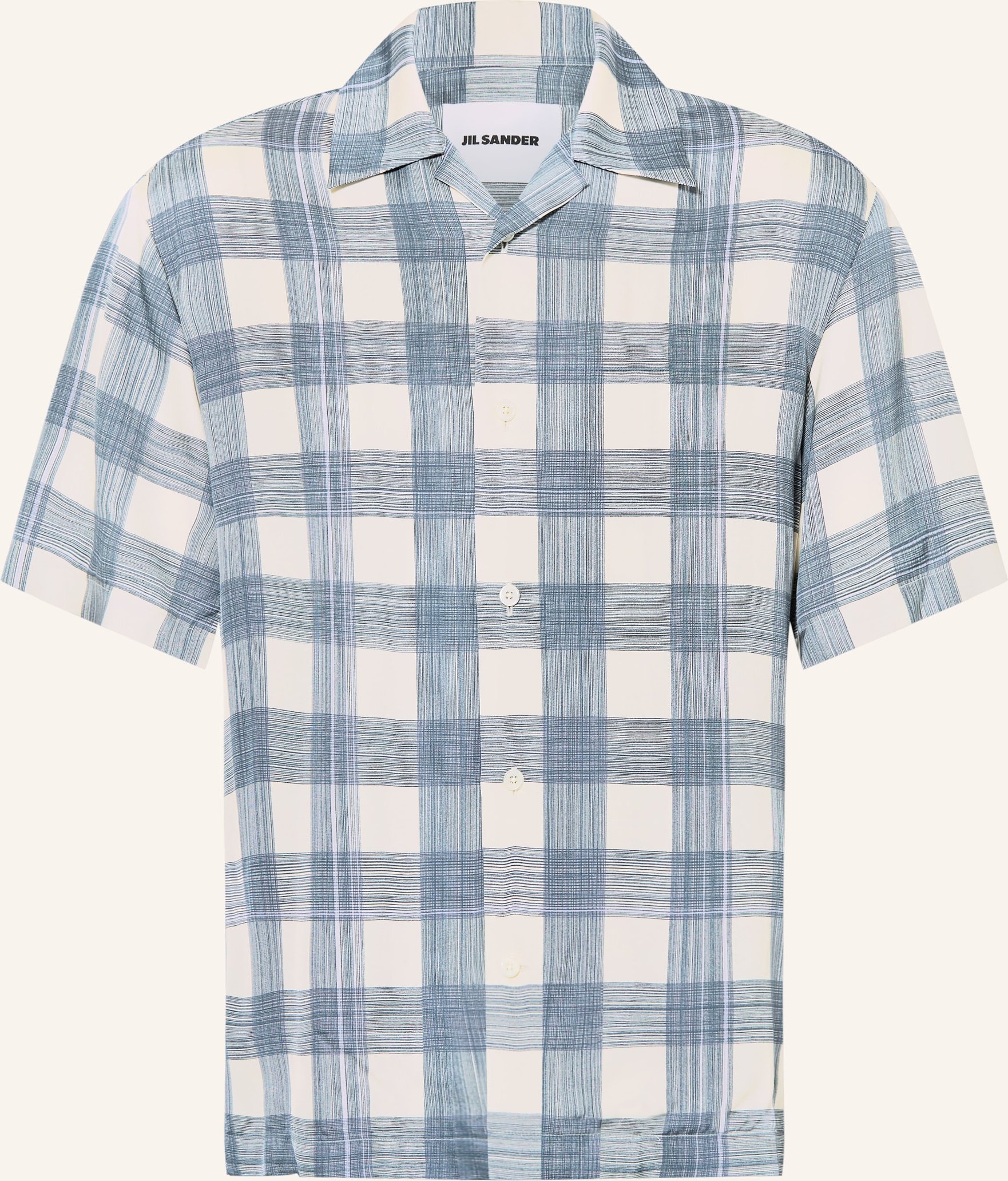 Jil Sander Resorthemd Comfort Fit Aus Satin blau