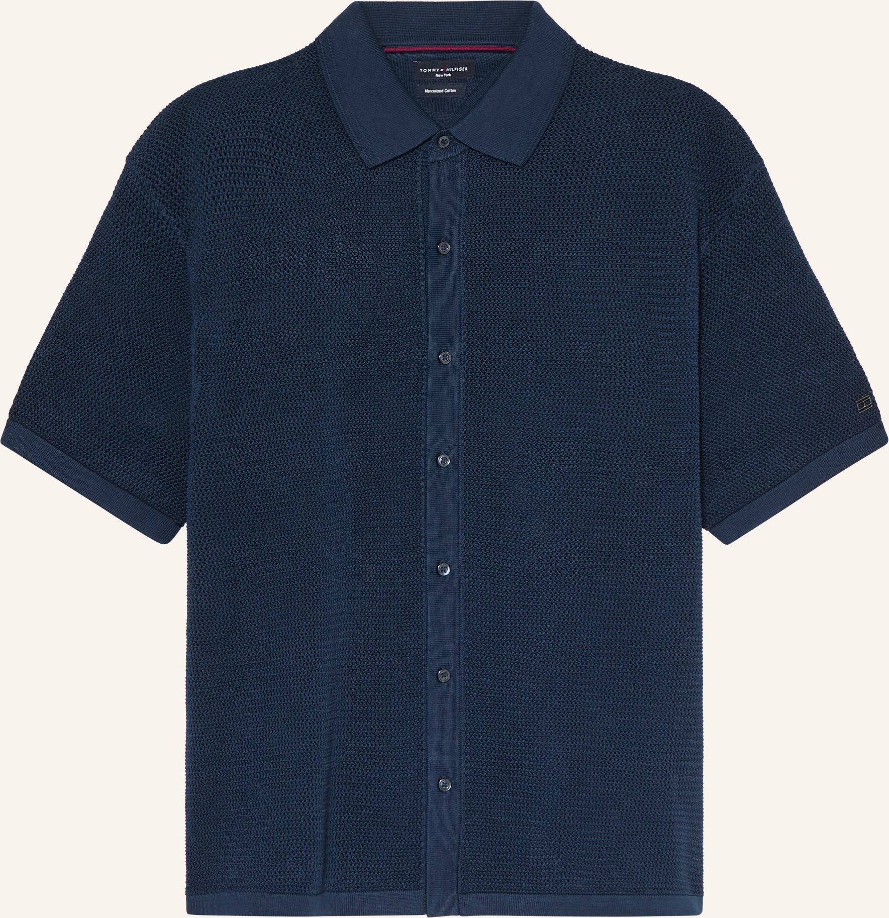 Tommy Hilfiger Strickhemd Relaxed Fit blau