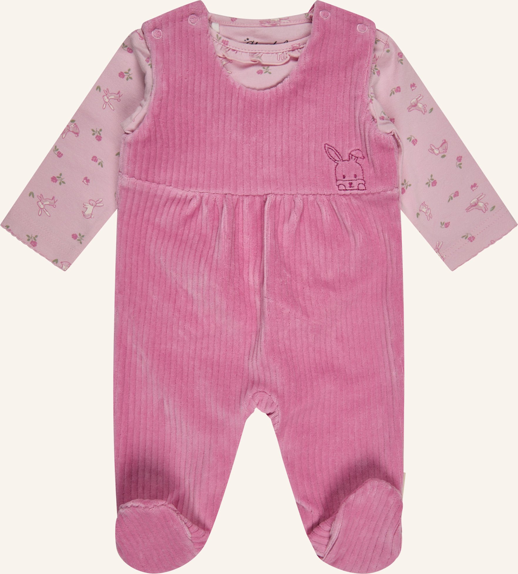 Sterntaler Strampler-Set Hase pink