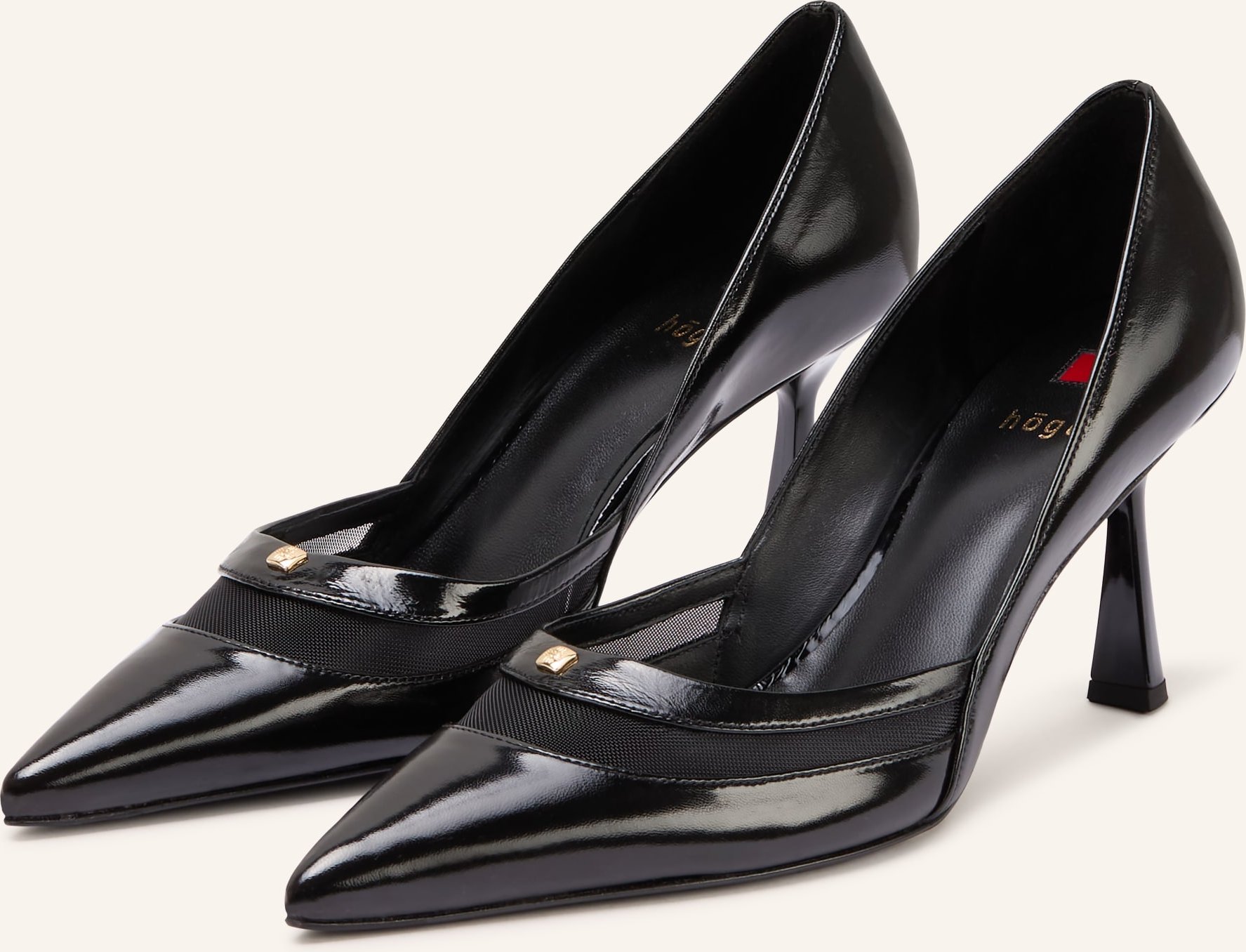 Högl Lack-Pumps schwarz