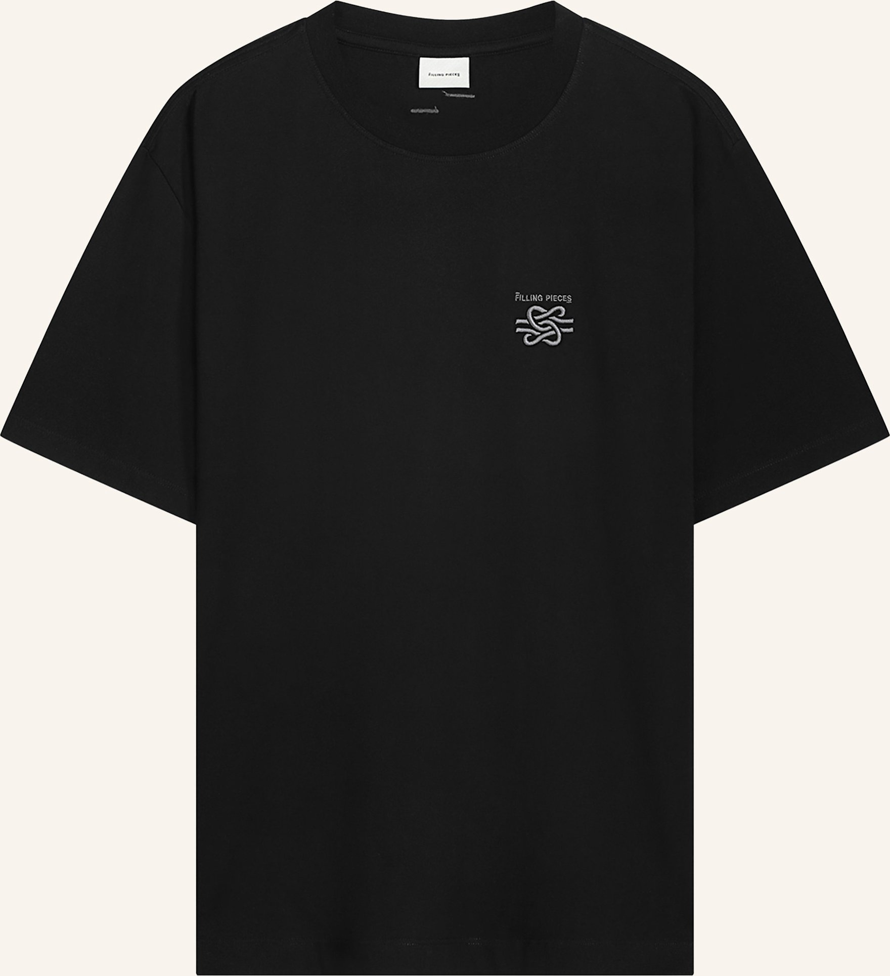 Filling Pieces T-Shirt Embroidered Knot schwarz